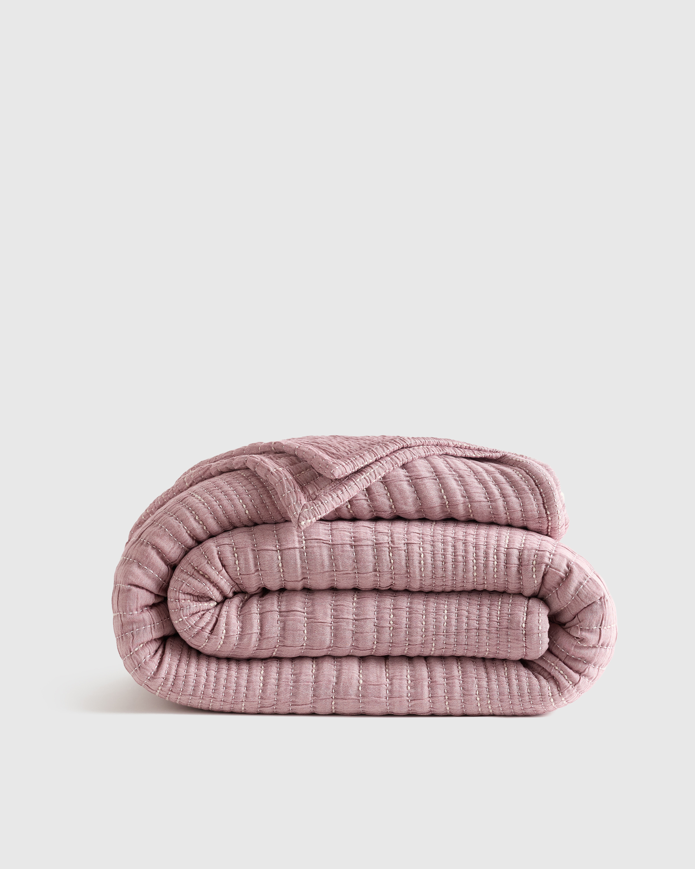 Mulberry Organic Cotton Channel Stitch Coverlet