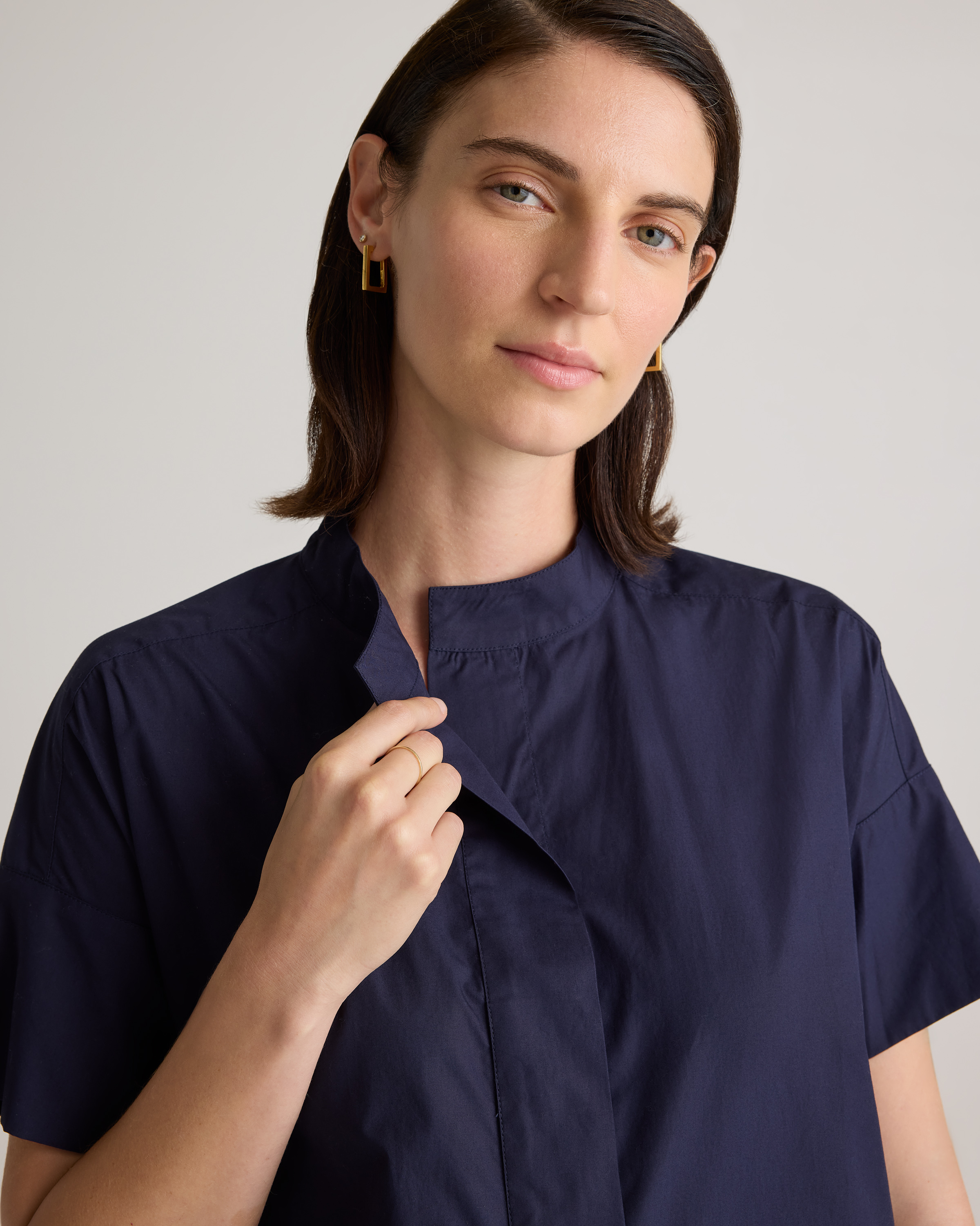 100% Organic Cotton Short Sleeve Shirt Dress