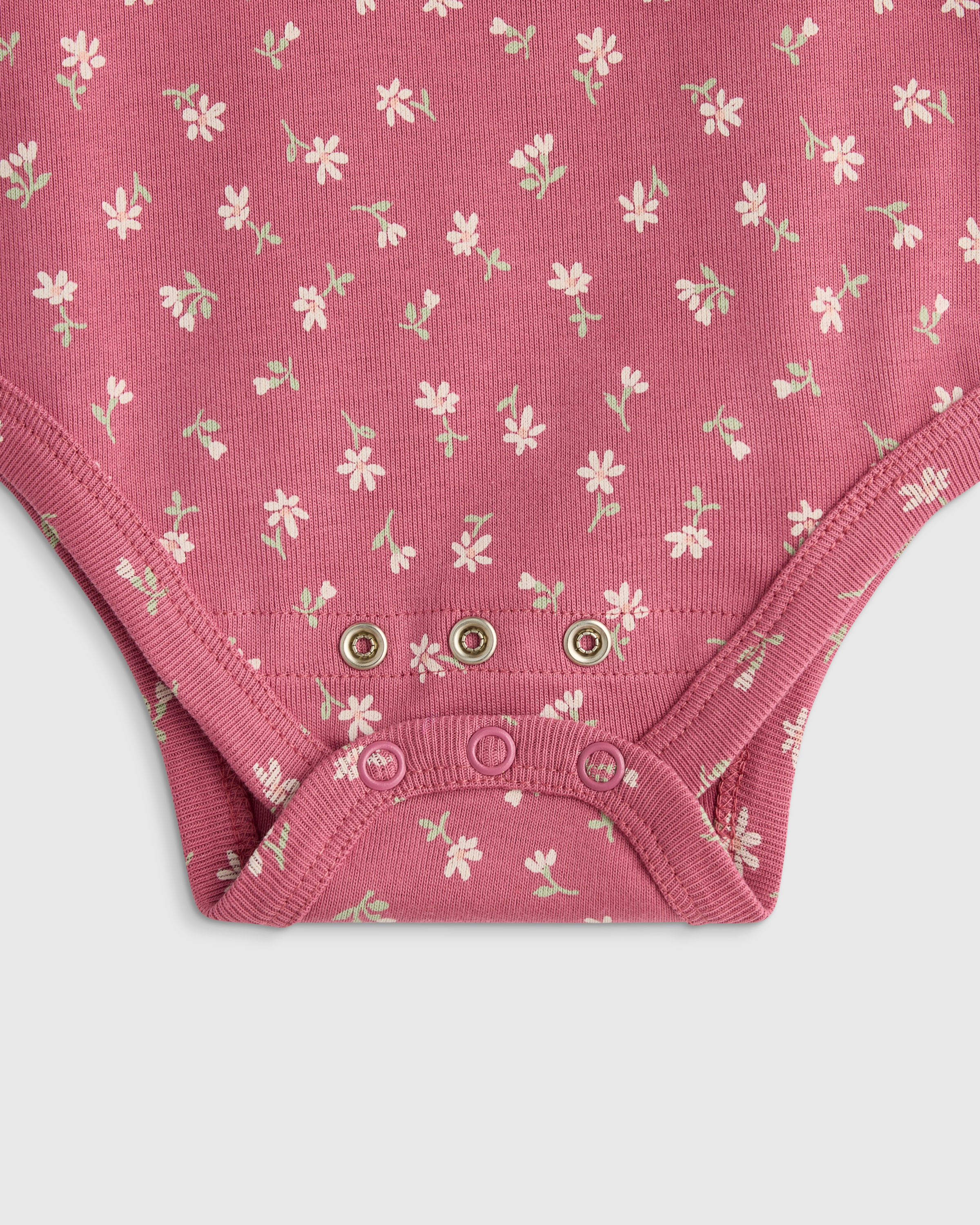 U--1056 BABY 100 Organic Cotton Long Sleeve Bodysuit Little Daisies 14460 CROPPED