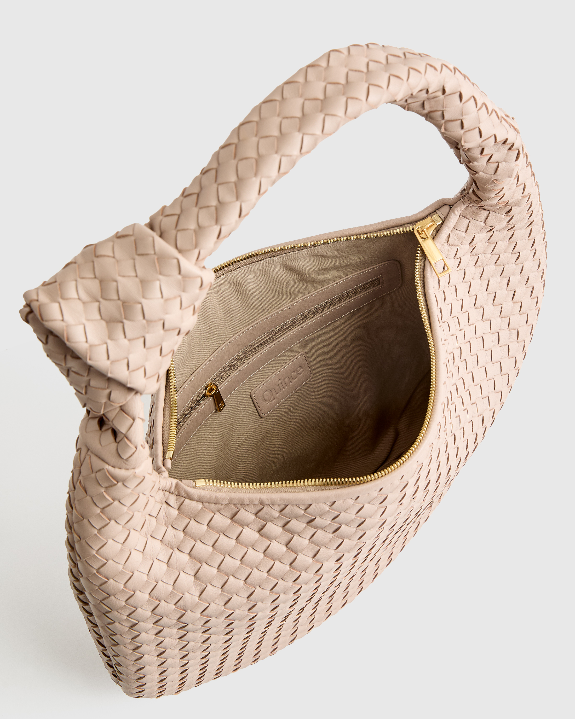 Italian Leather Handwoven Slouchy Shoulder Bag