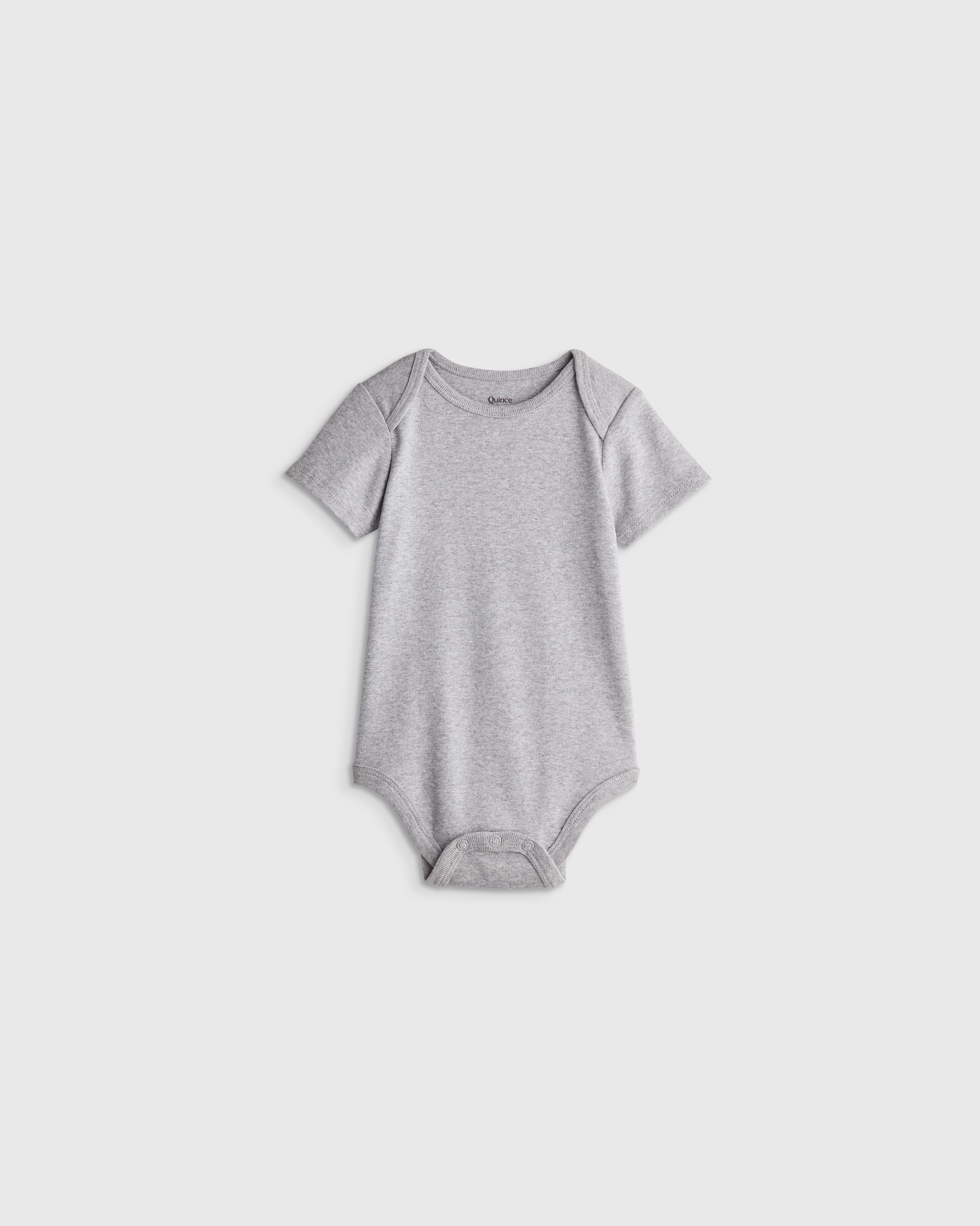 Quince Short Sleeve Bodysuit In Gray