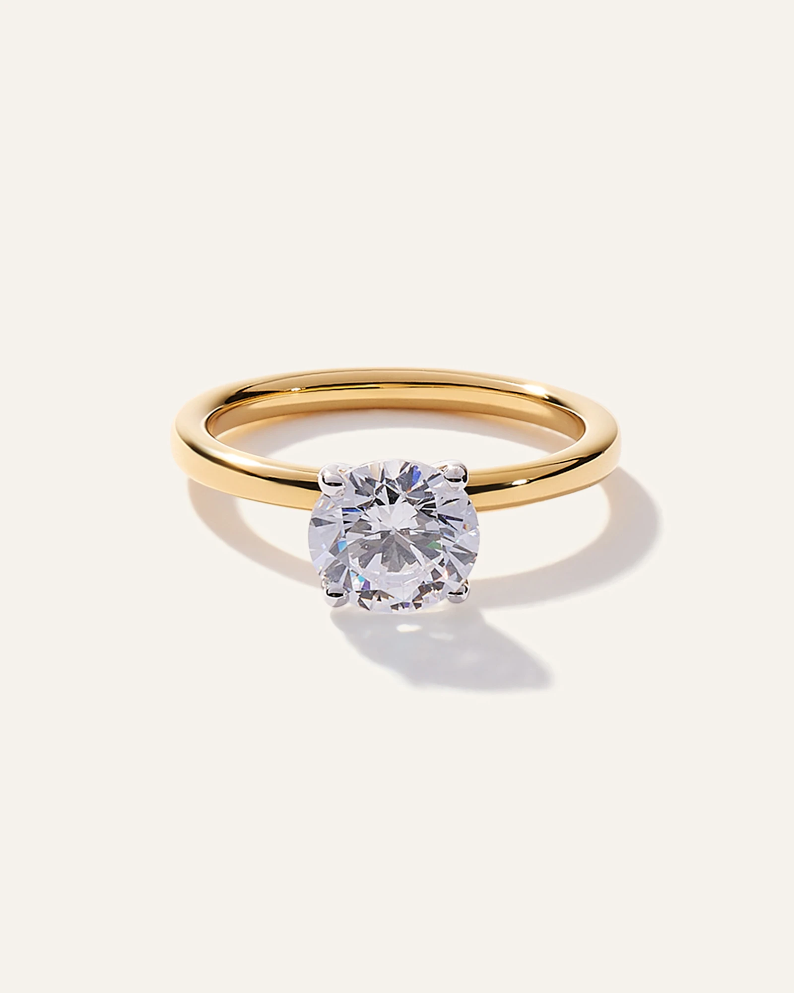 Lab Grown Diamond Round Comfort Fit Engagement Ring