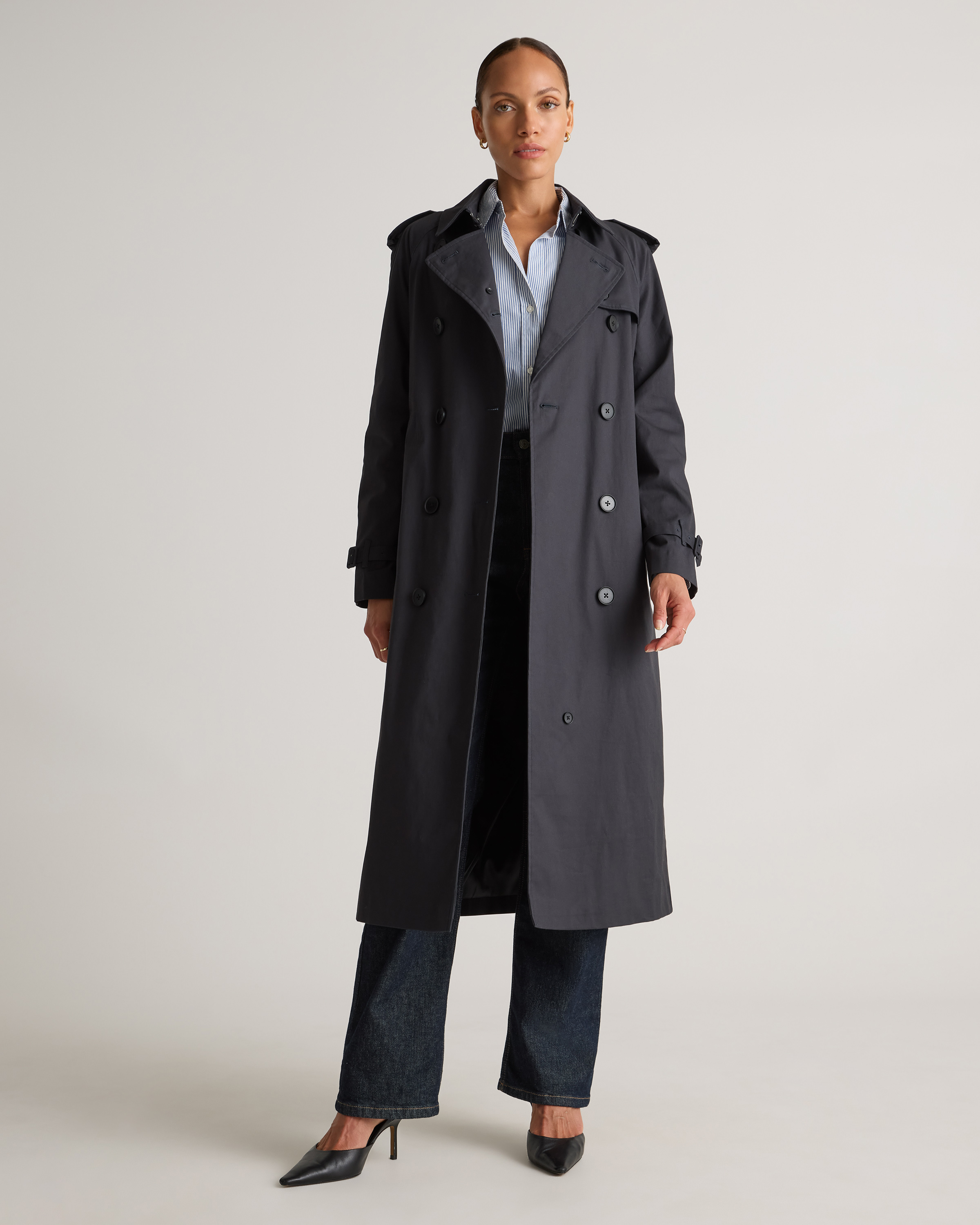 【着丈124cm】Super Long Trench Coat / Gray 着丈124cm】Super Long Trench Coat / Gray