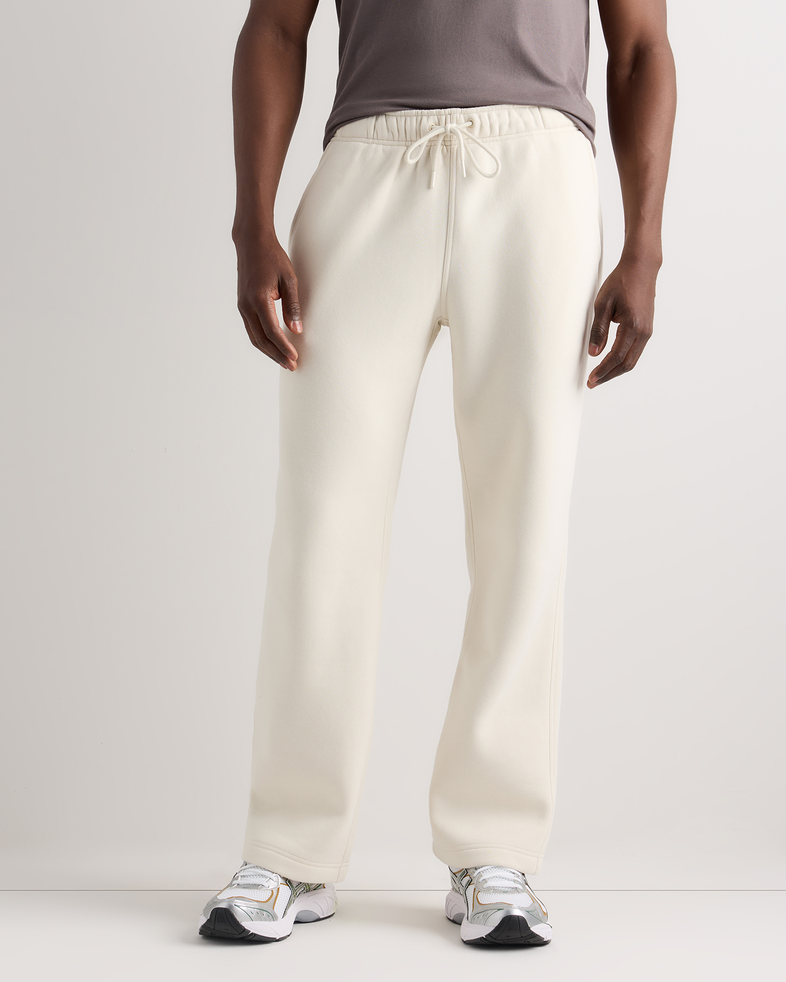 Linen White Everyday Fleece Straight Leg Sweatpants
