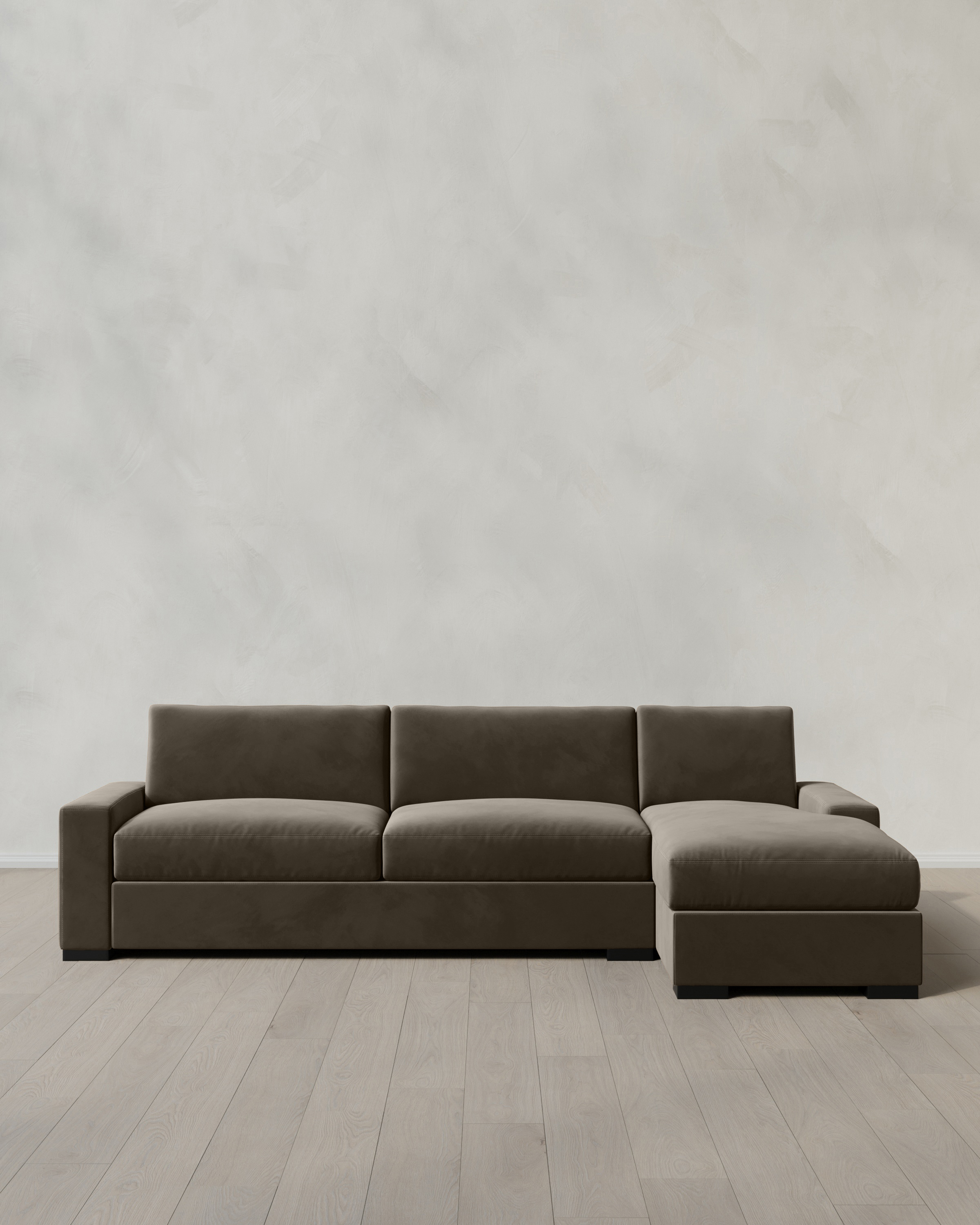 Sable Stillman Chaise Sectional in Performance Velvet