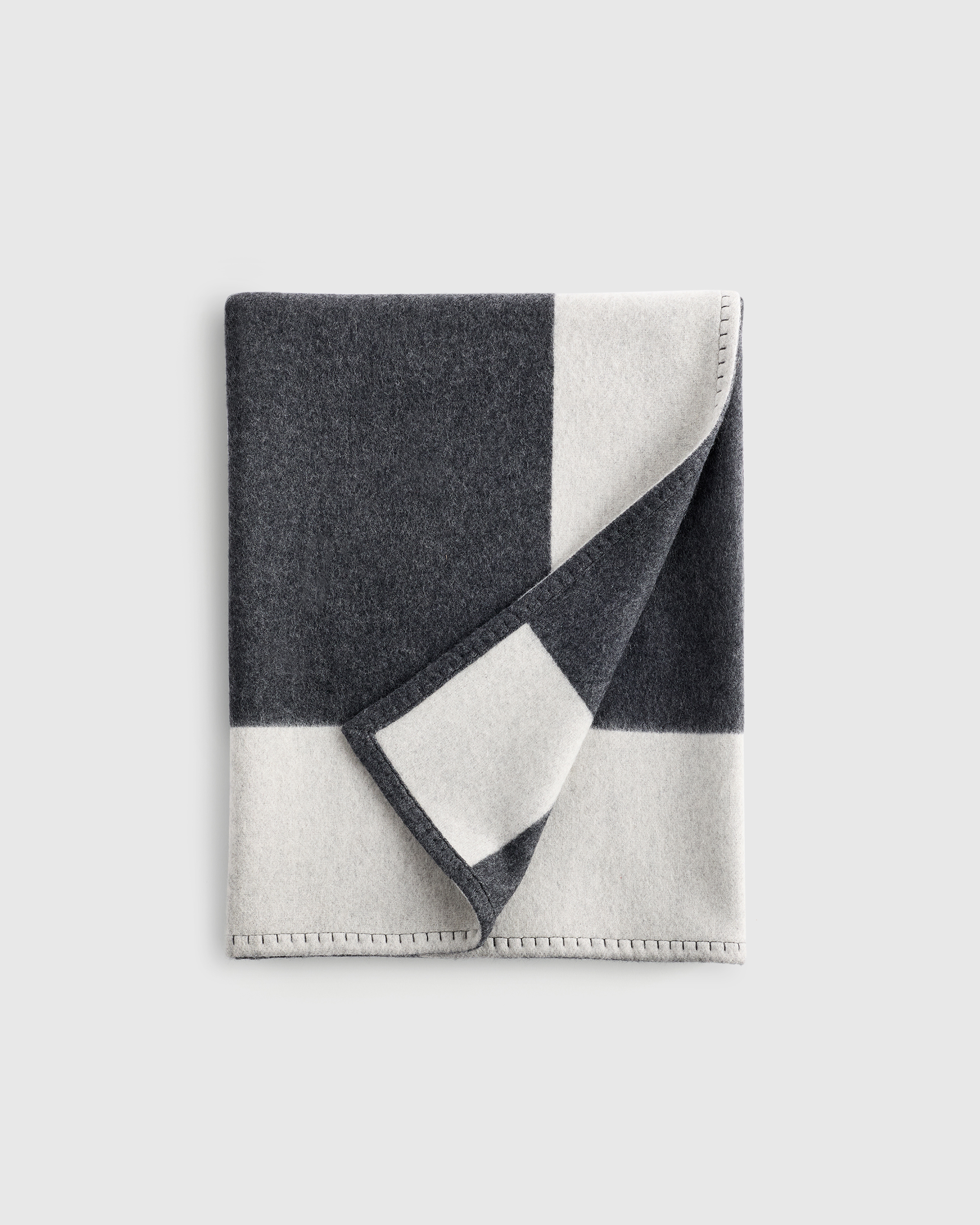 Charcoal Merino Wool & Cashmere Luxury Throw