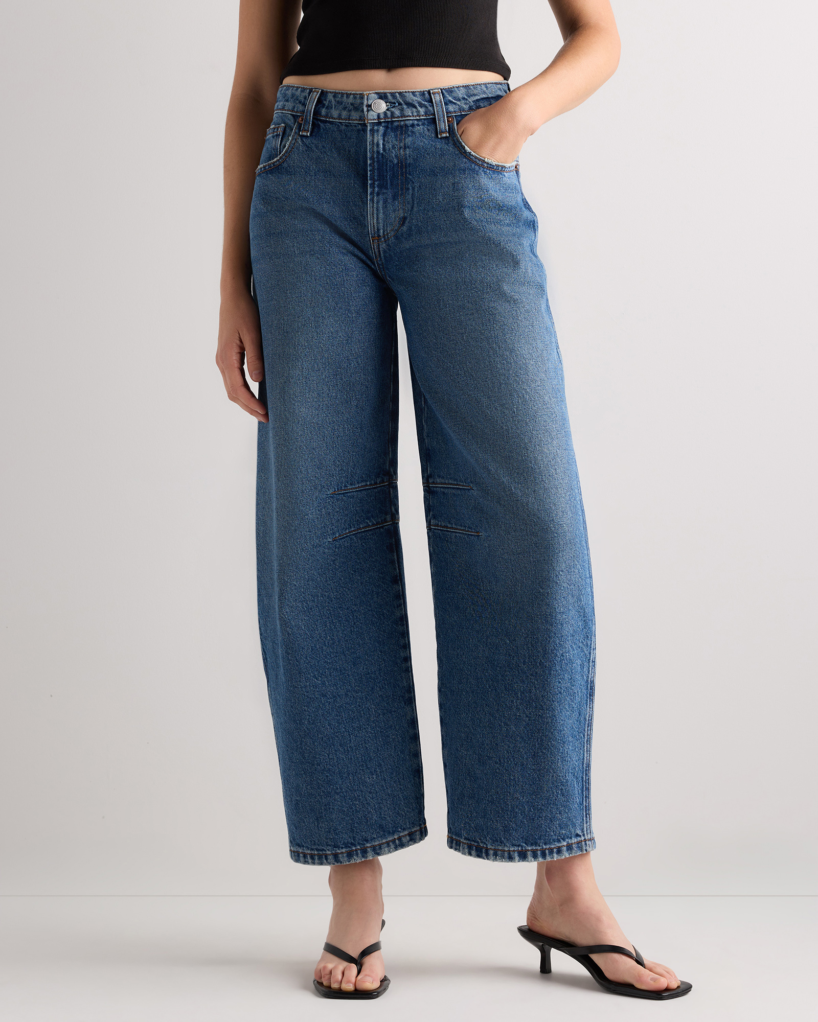 Horizon Blue Maya Rigid Darted Barrel Jeans