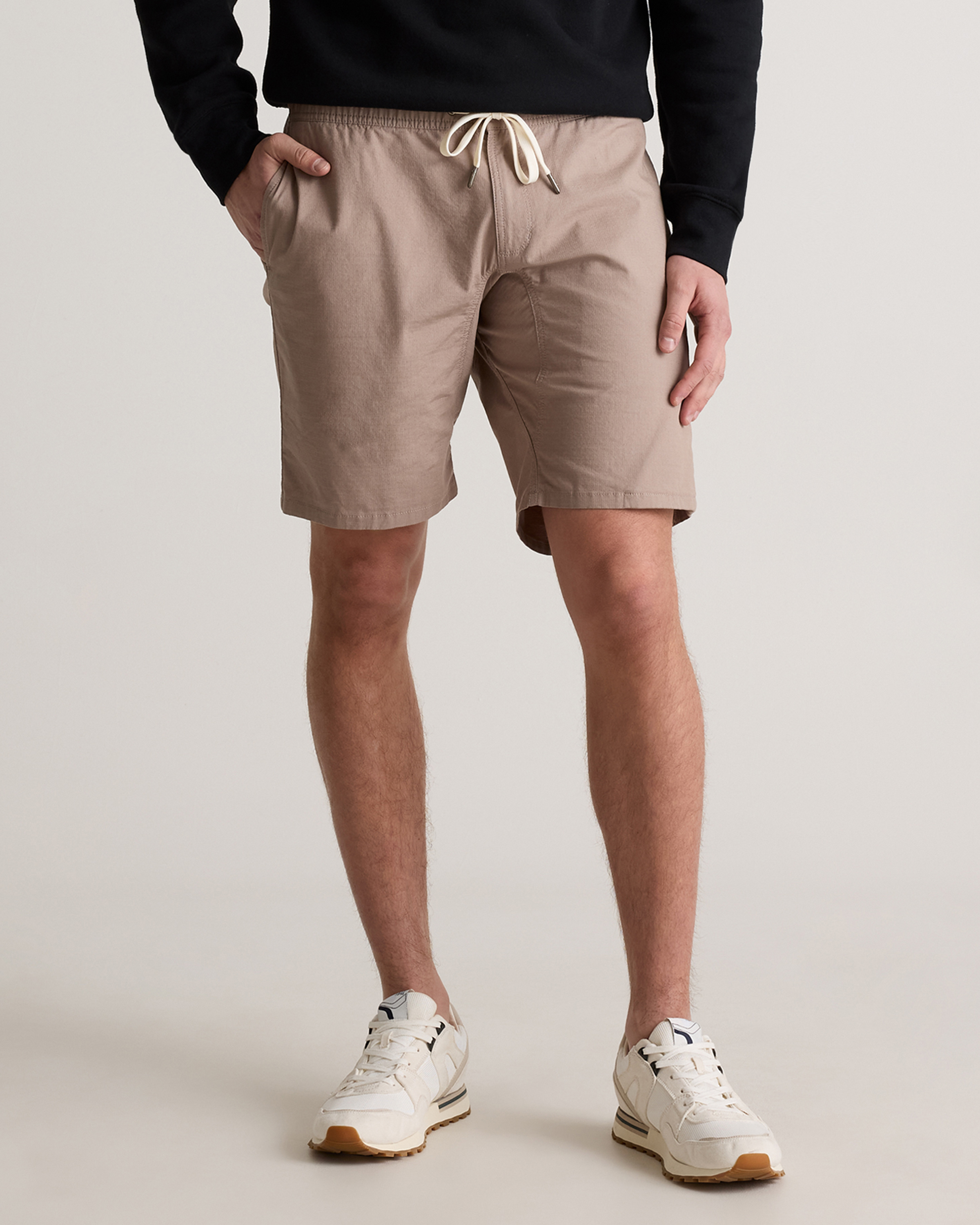 Morel Grey Organic Stretch Ripstop Shorts - 10"