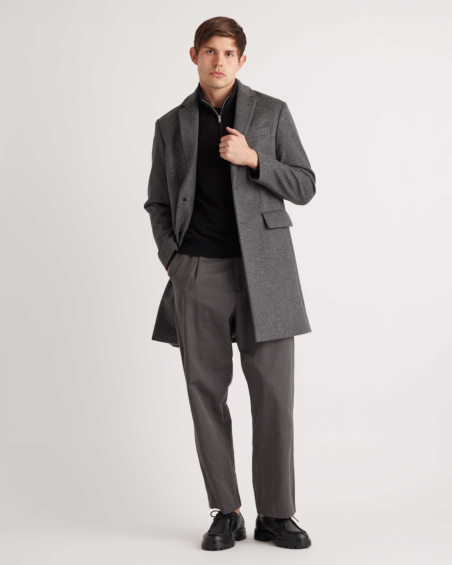 Quarter Zip Sweater With Suit Mongolian Cashmere Quarter Zip