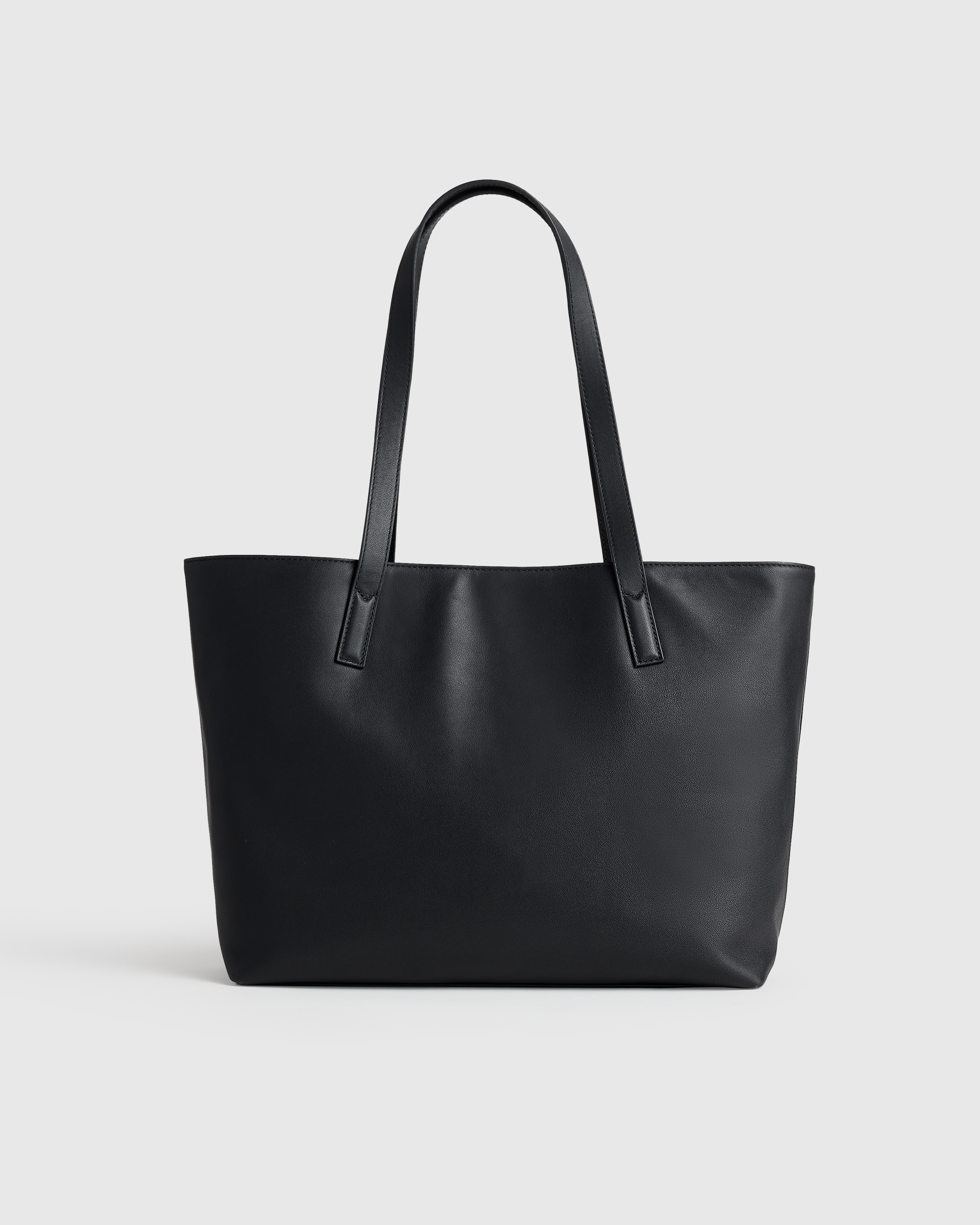 Black Classic Italian Leather Tote