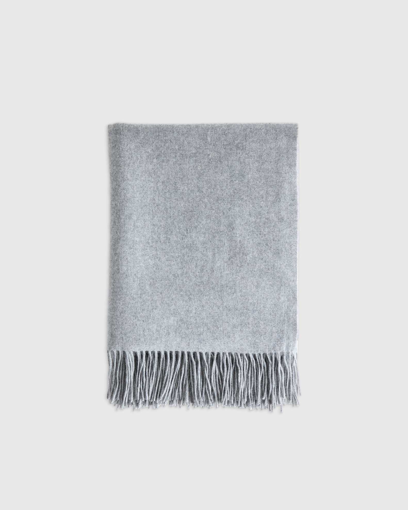 Grey Wool Cashmere Throw Blanket Merino Wool Cashmere Throw Pale