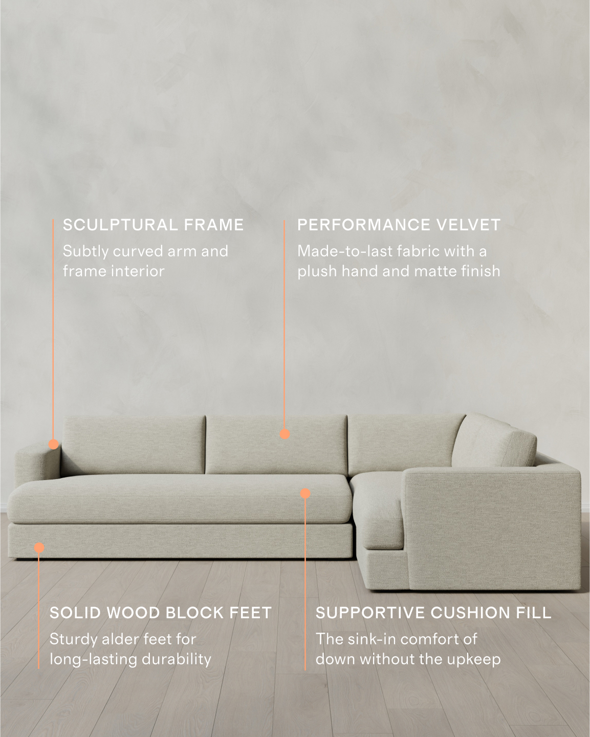 sectional right flax