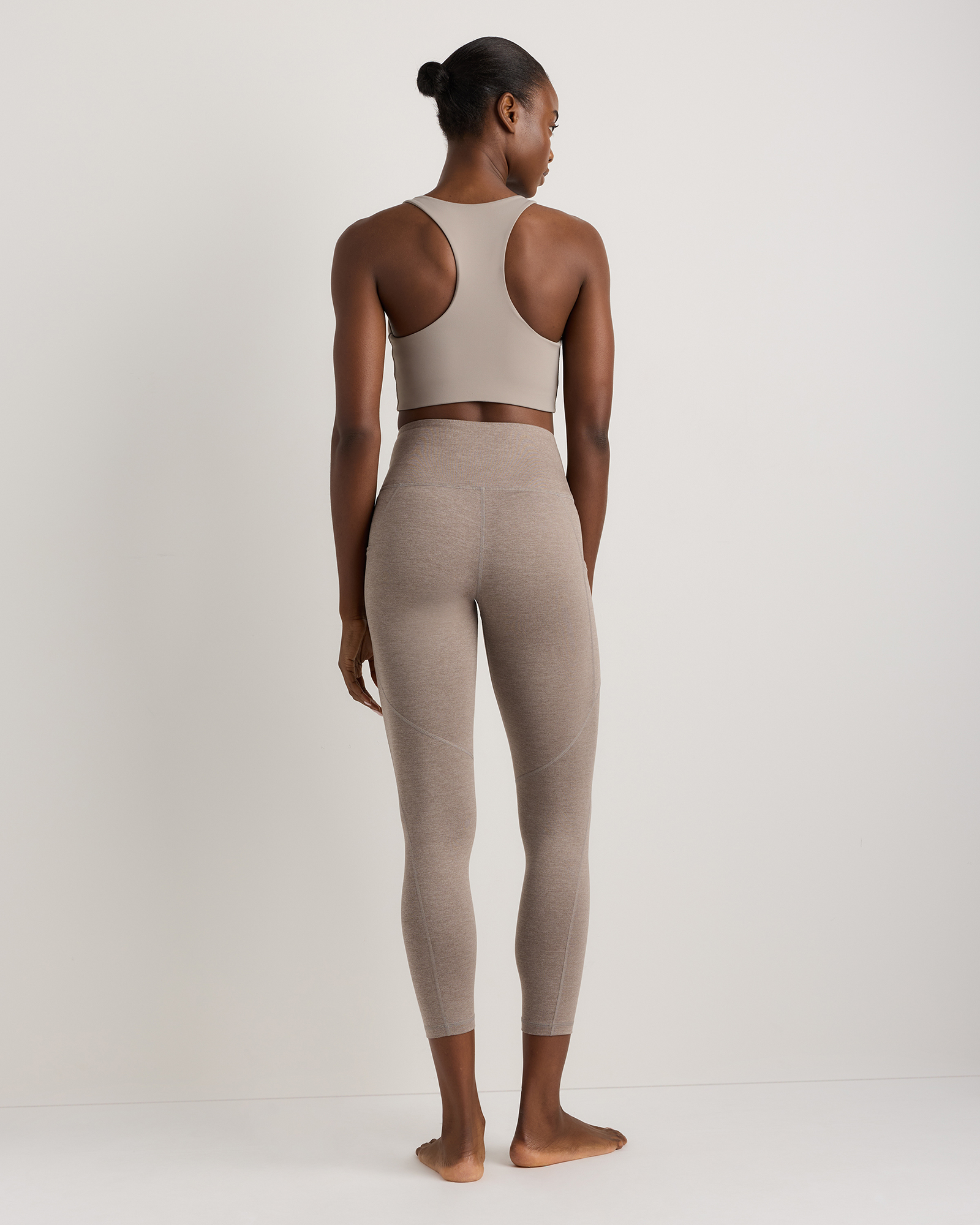 Ultra-Soft High-Rise Pocket Legging in Heather Morel Grey