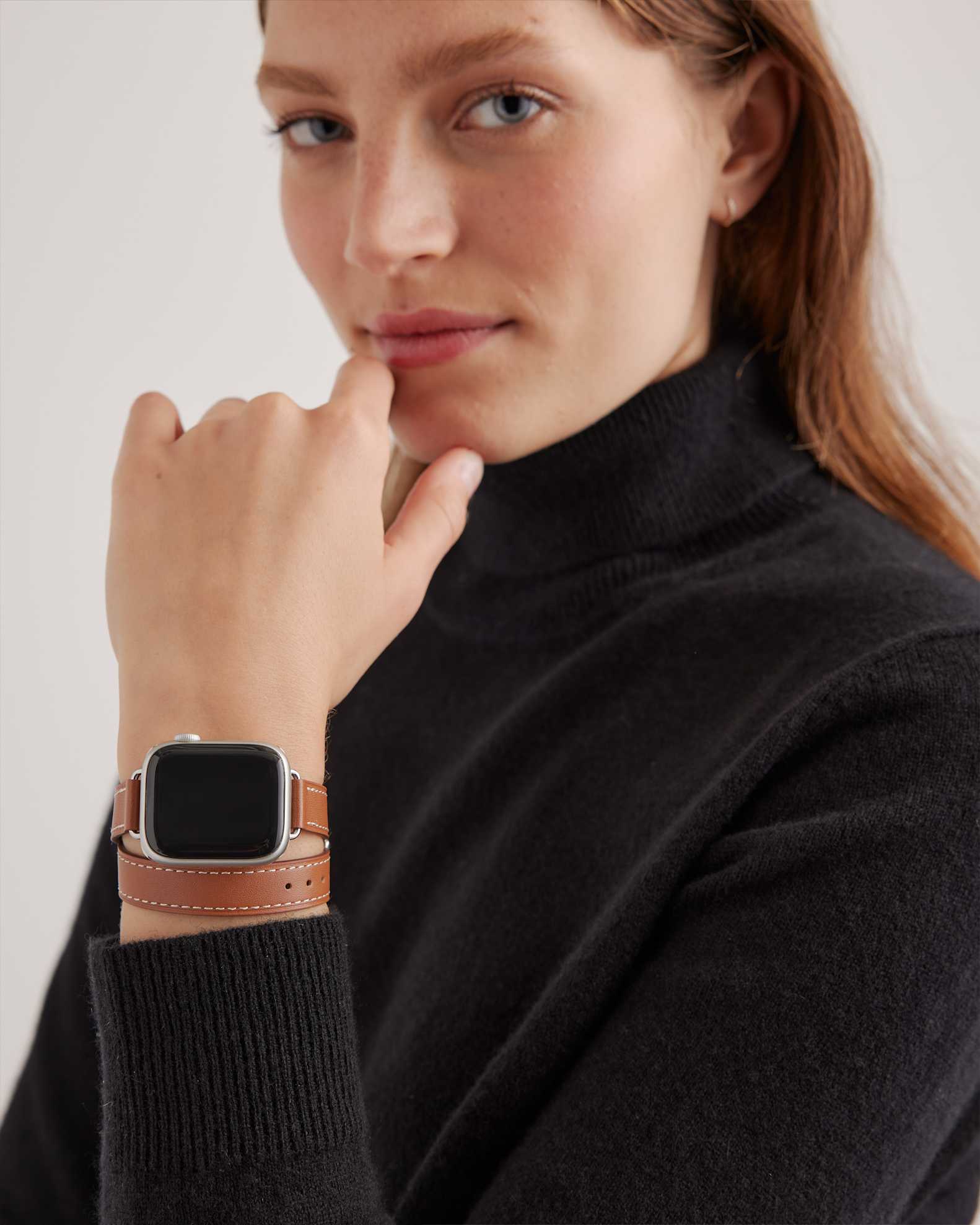 Leather Double Wrap Apple Watch Band