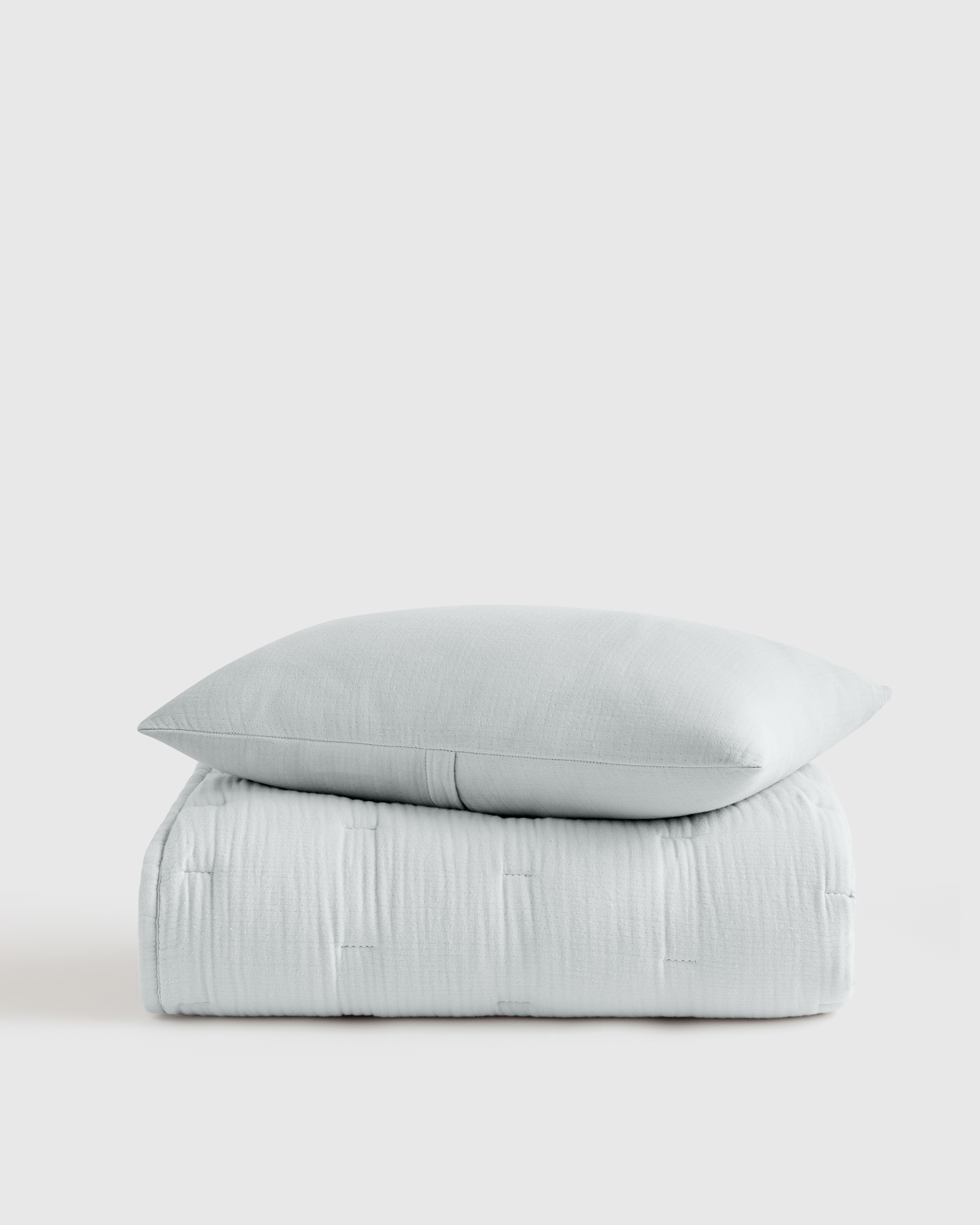 Mist Organic Airy Gauze Toddler Quilt & Sham Set