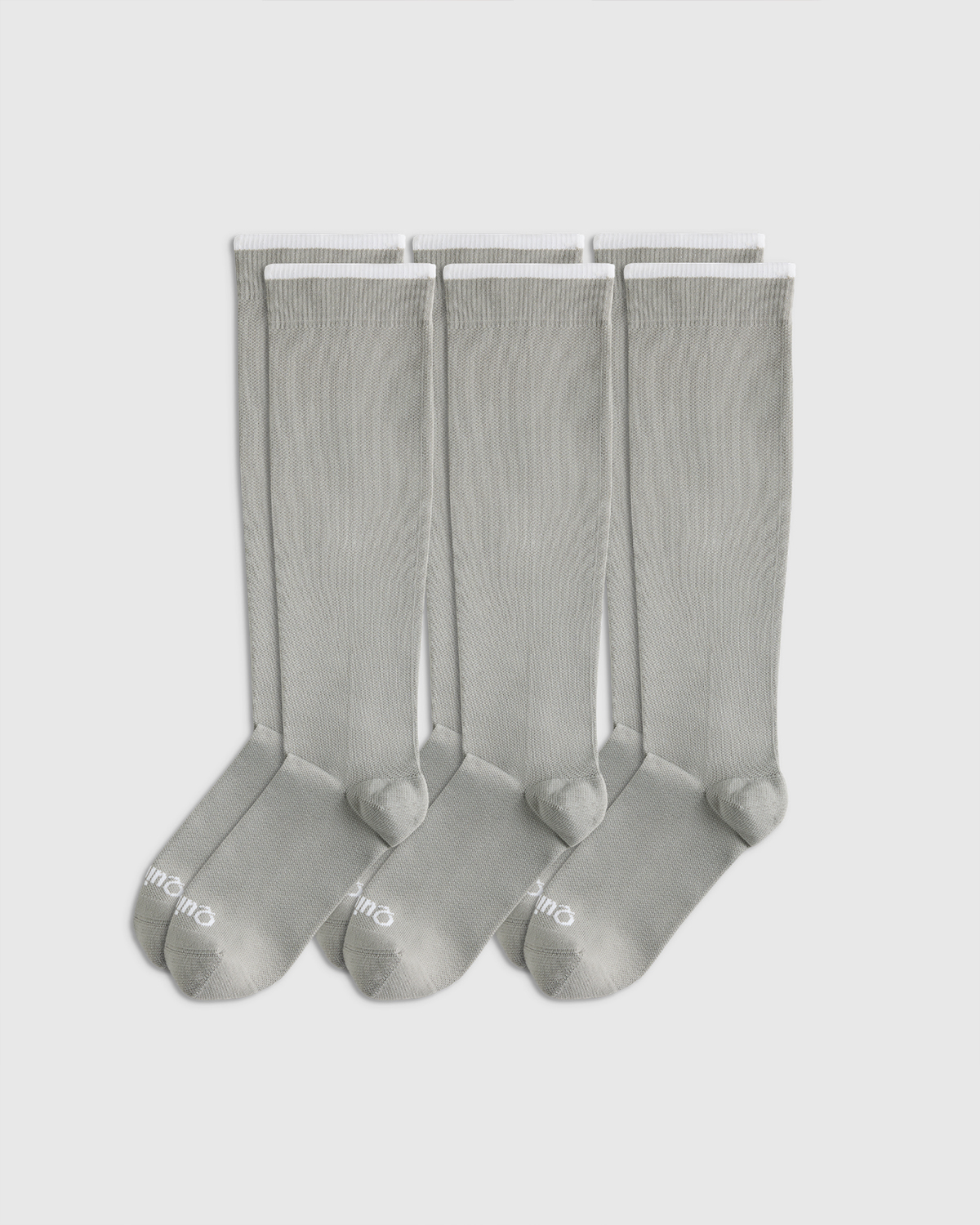 Heather Grey Recycled Nylon Compression Sock (3-pack)