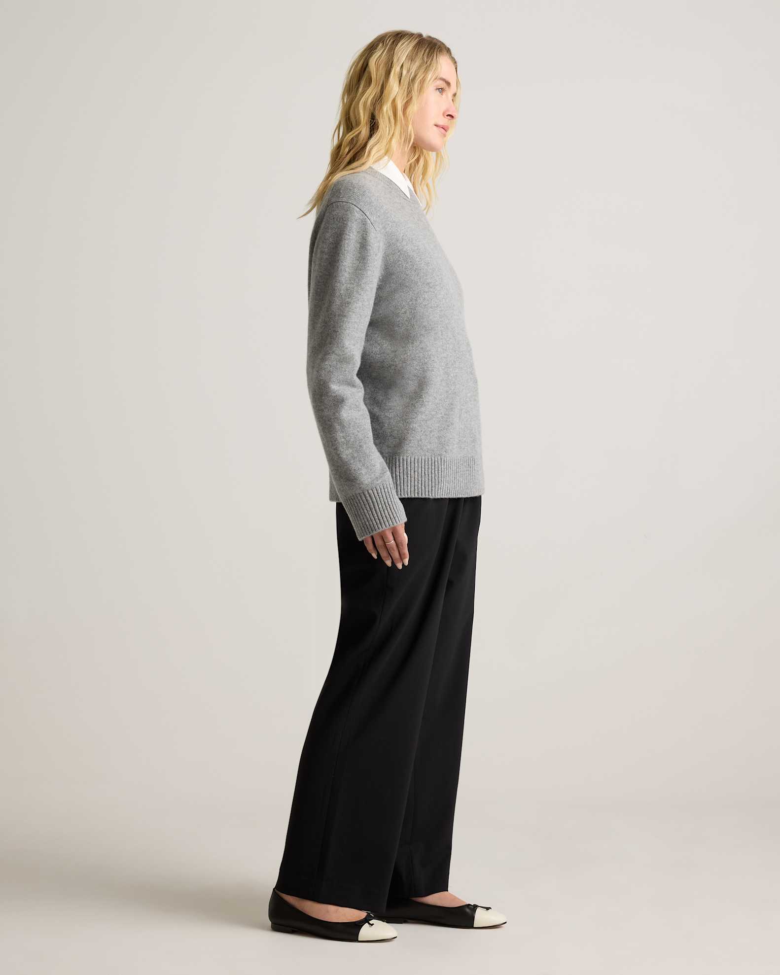 Mongolian Cashmere Oversized Crewneck Sweater
