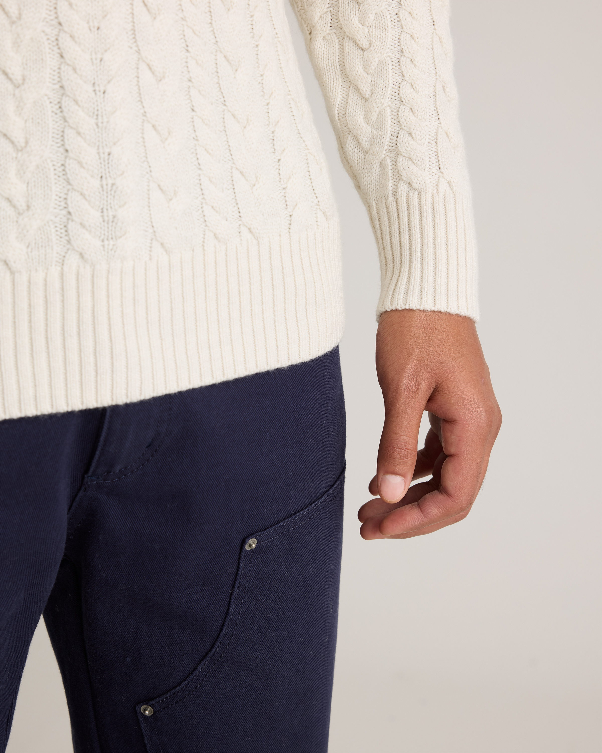 トップス WACKOMARIA 15AW Crewneck Cable Sweater/L WACKO MARIA - WACKOMARIA 15AW Crewneck Cable Sweater/Lの通販