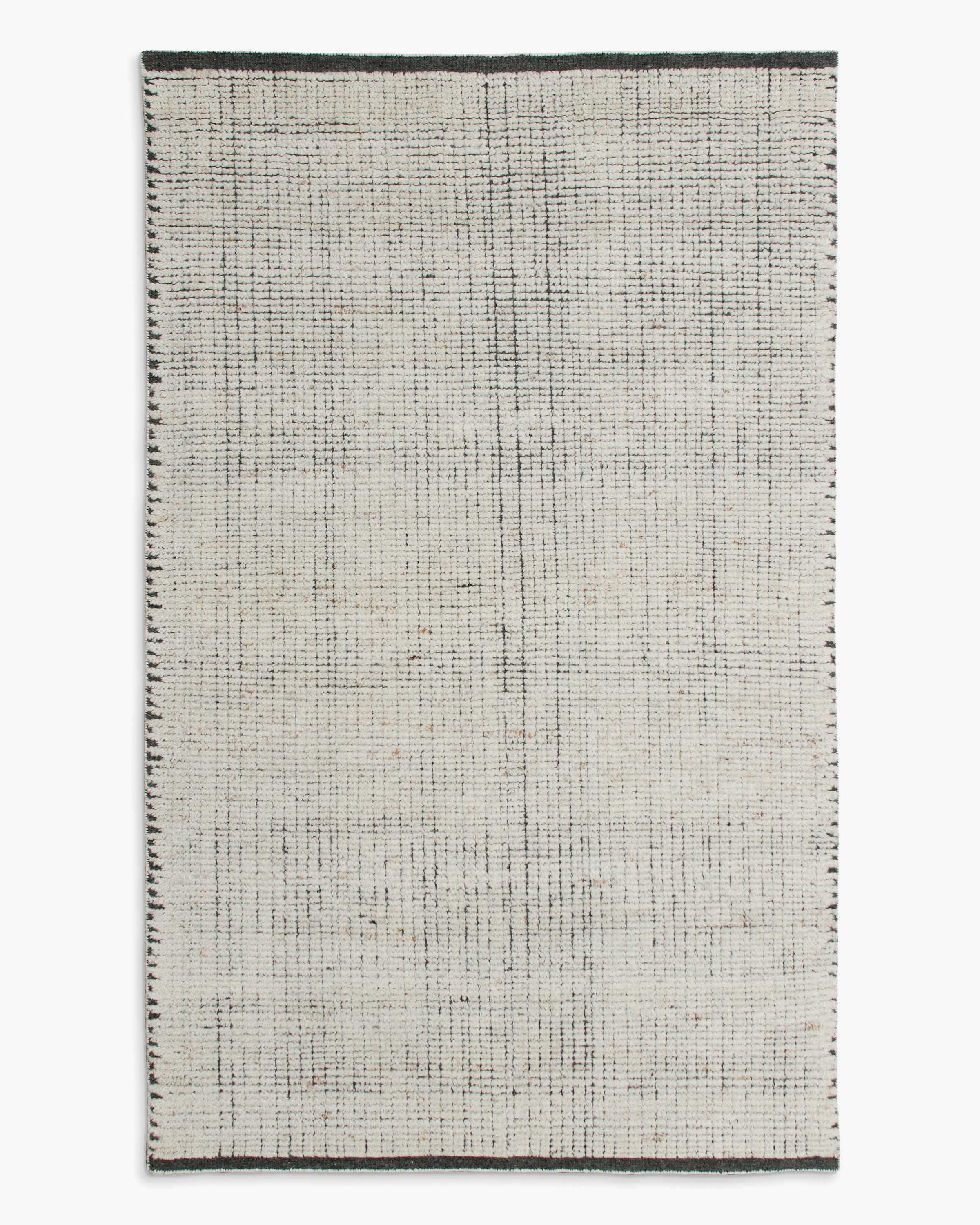 Ivory/Charcoal Ares Hand-Knotted Wool Rug
