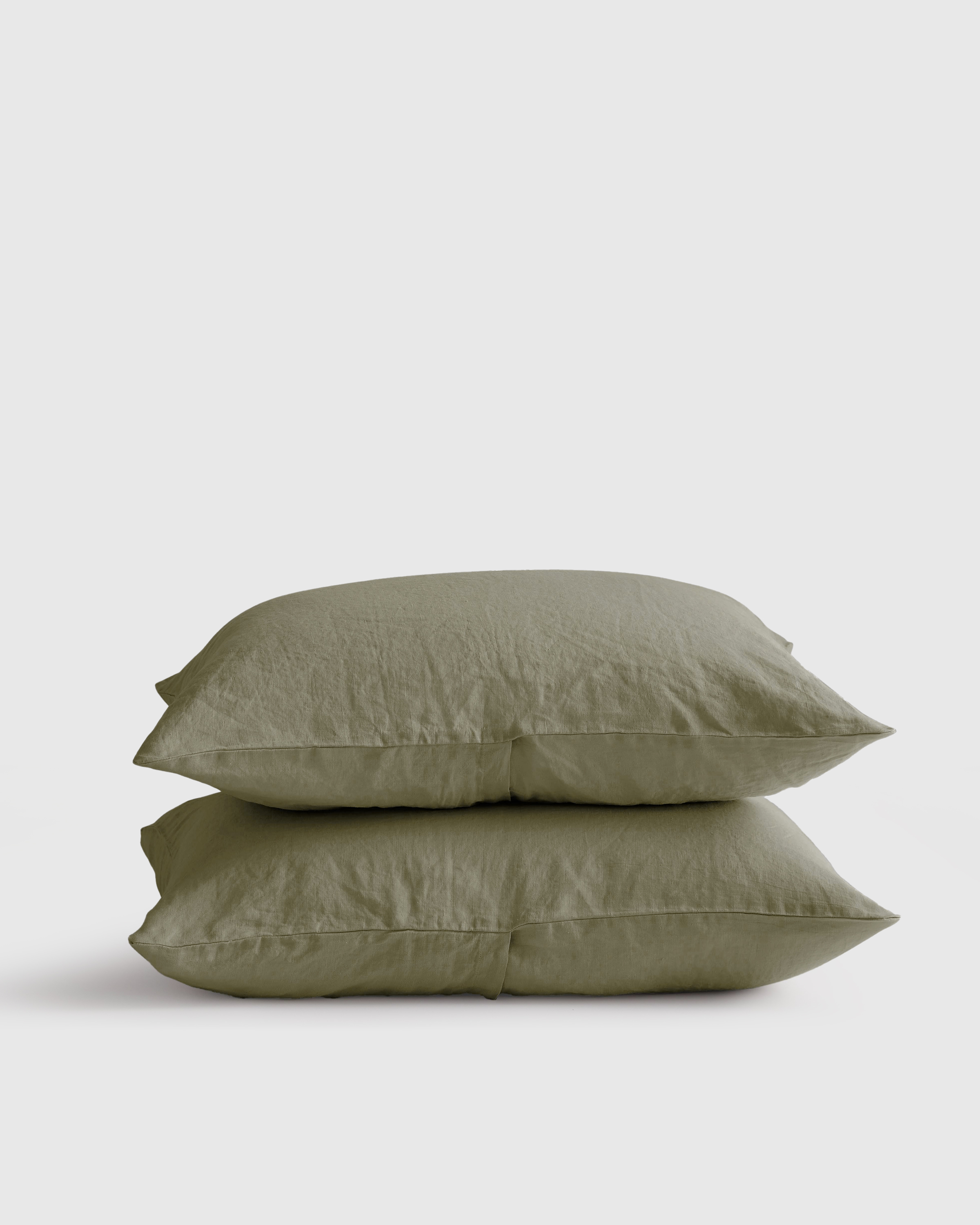 European Linen Sham Set, Willowleaf, King