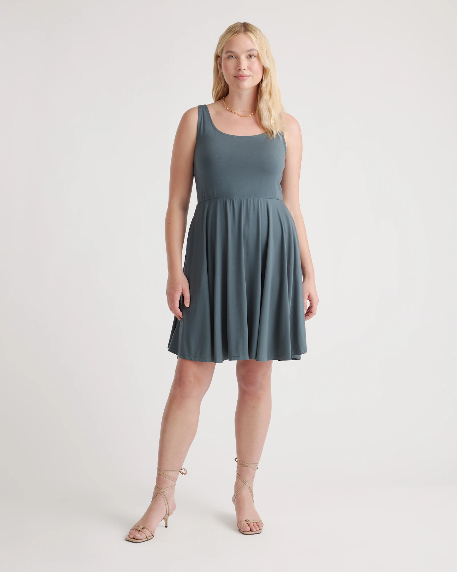 Tencel Jersey Fit & Flare Mini Dress