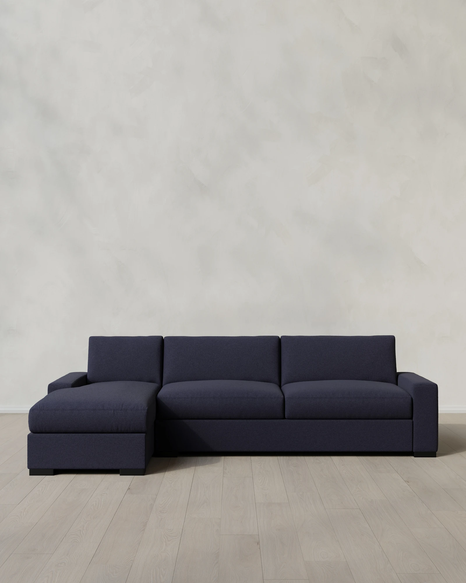 Performance Basketweave Track Arm Chaise Sectional
