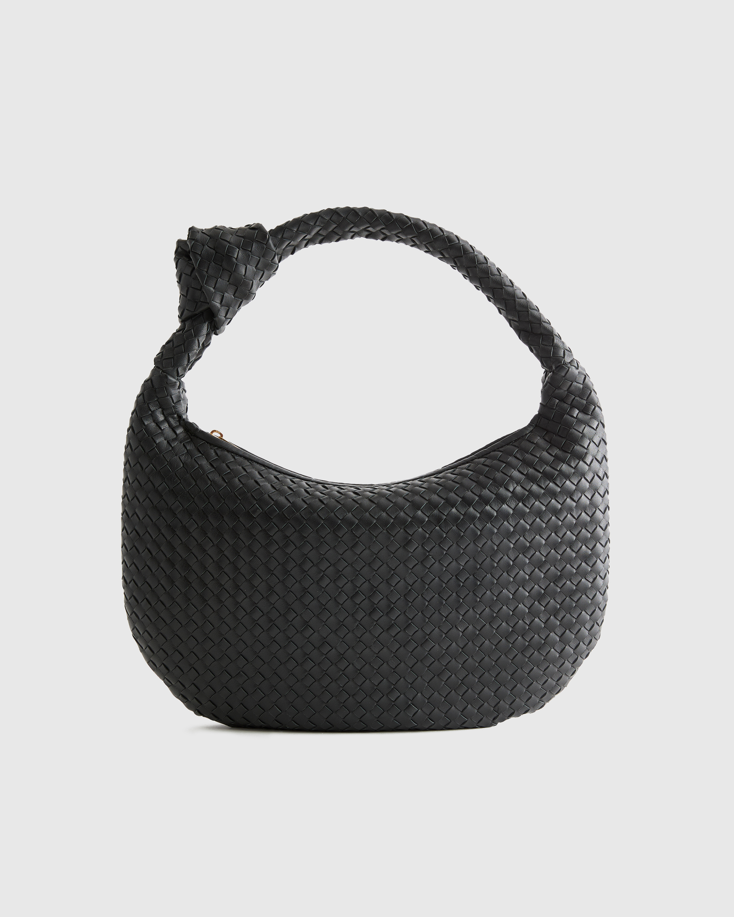 Italian Leather Handwoven Slouchy Shoulder Bag
