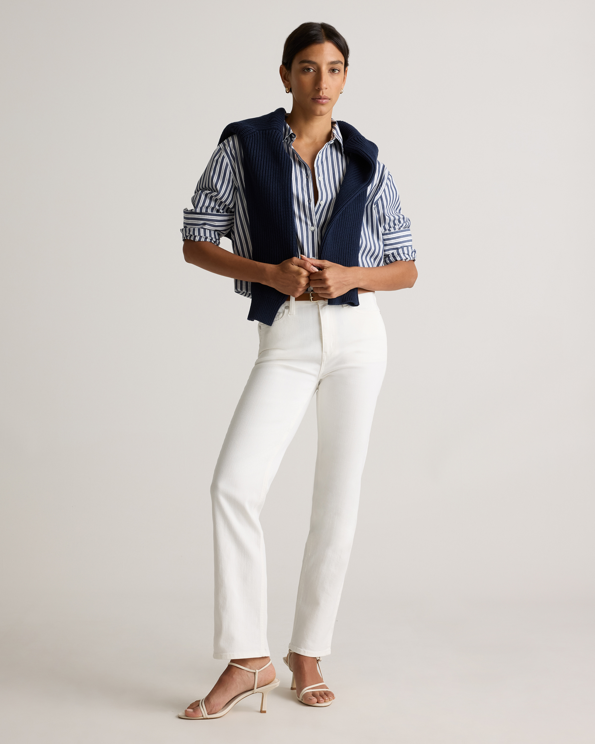Jean Femme Hudson Skinny En Coton Blanc - Taille 29 - Coupe Droite Basse - Occasion Très Bon état