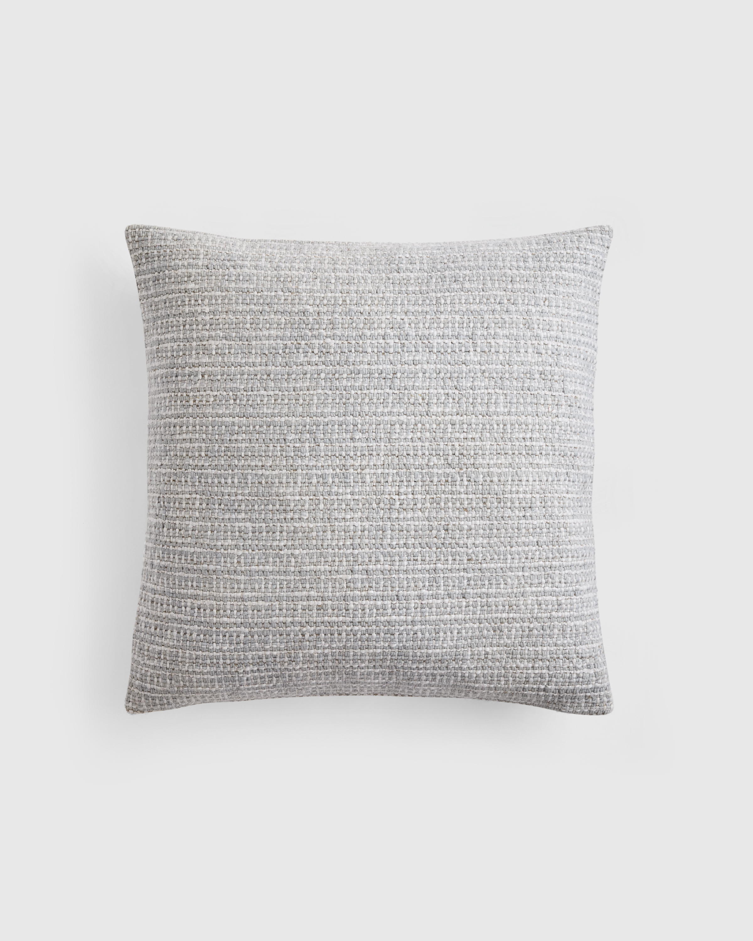 Grey Housse de coussin texturée en laine et lin 