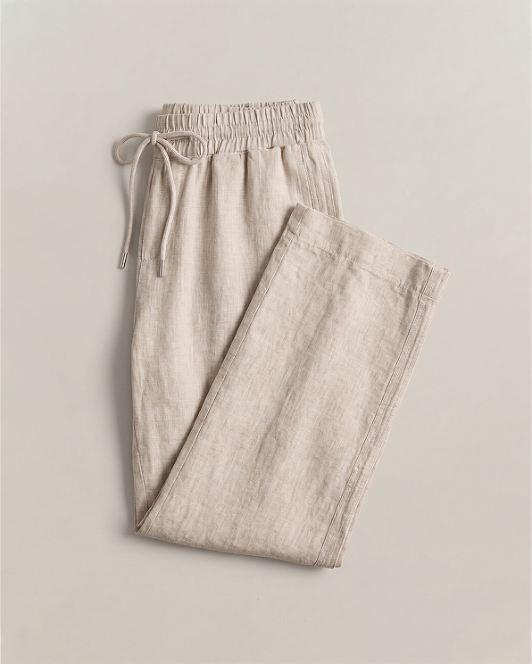 100% European Linen Wide Leg Pants