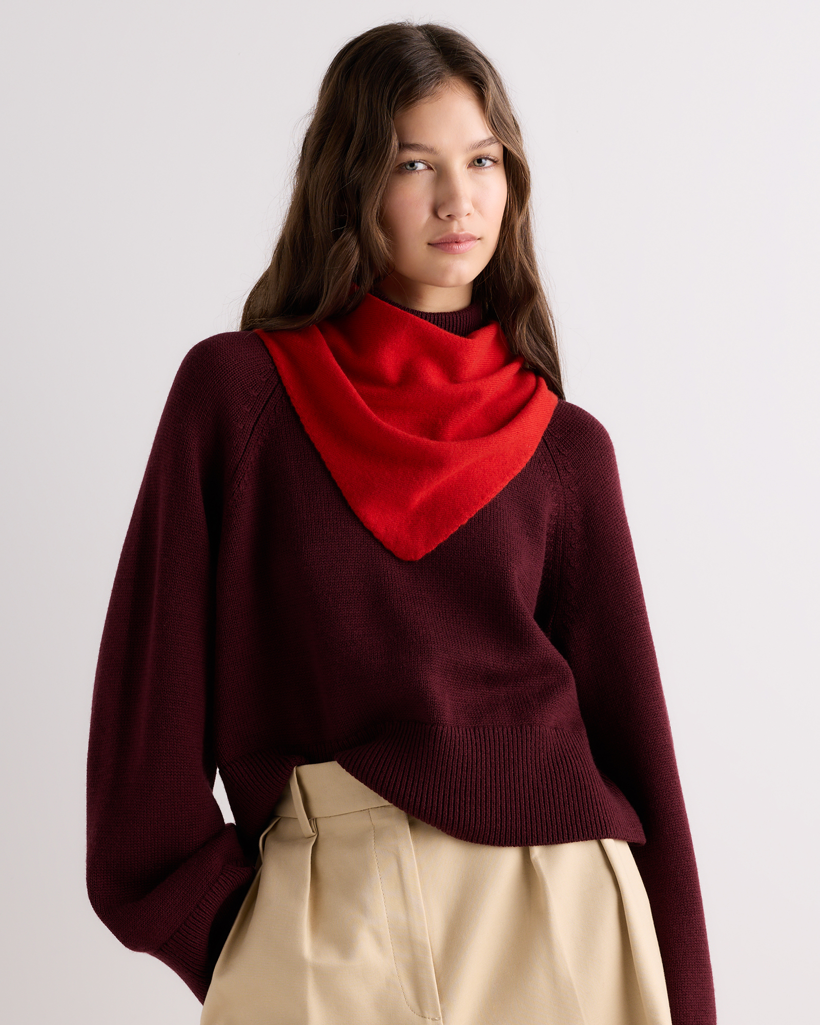 Mongolian Cashmere Triangle Scarf - thumbnail 6