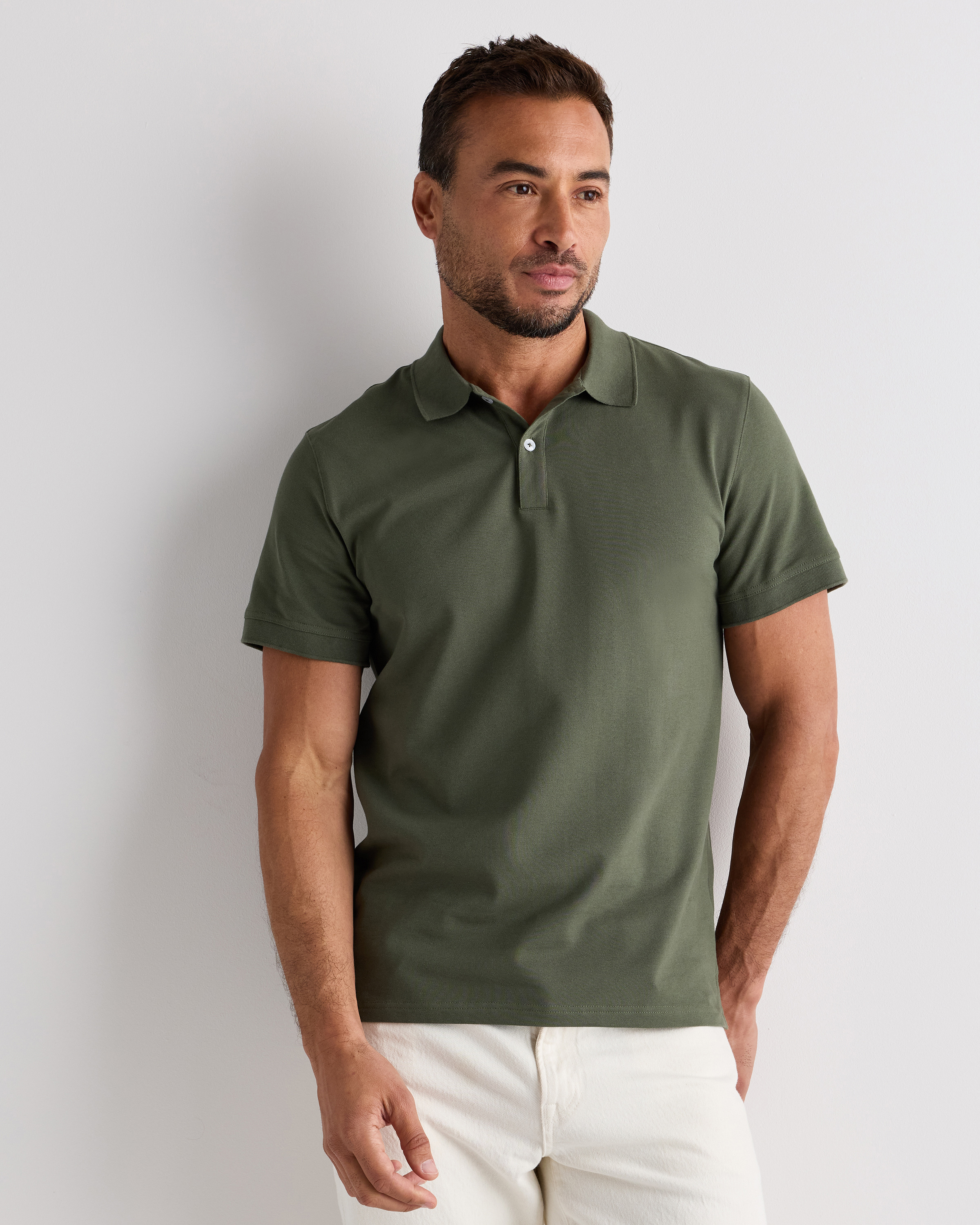 Quince Men's Pique Polo In Green