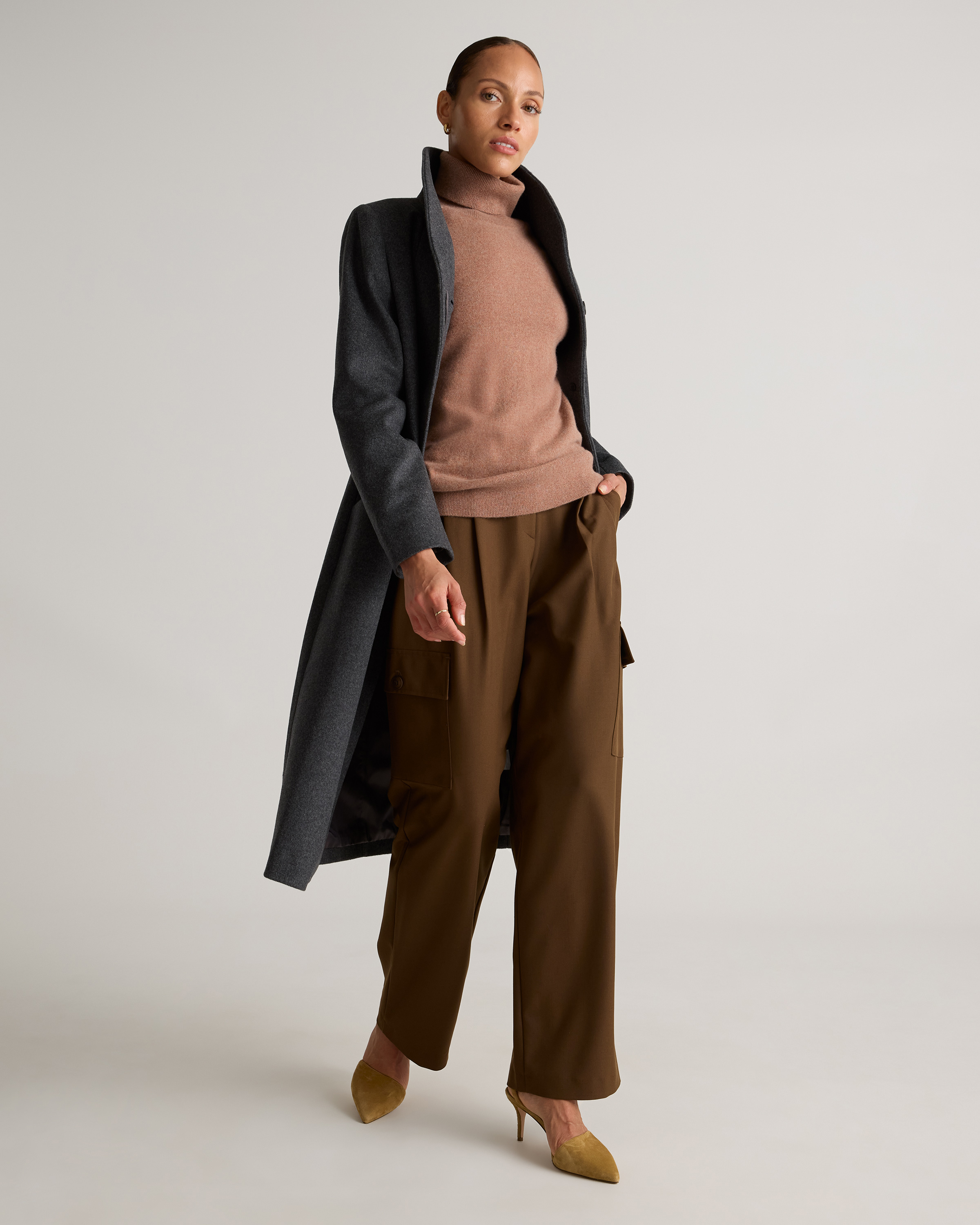 Italian Wool Long Cocoon Coat