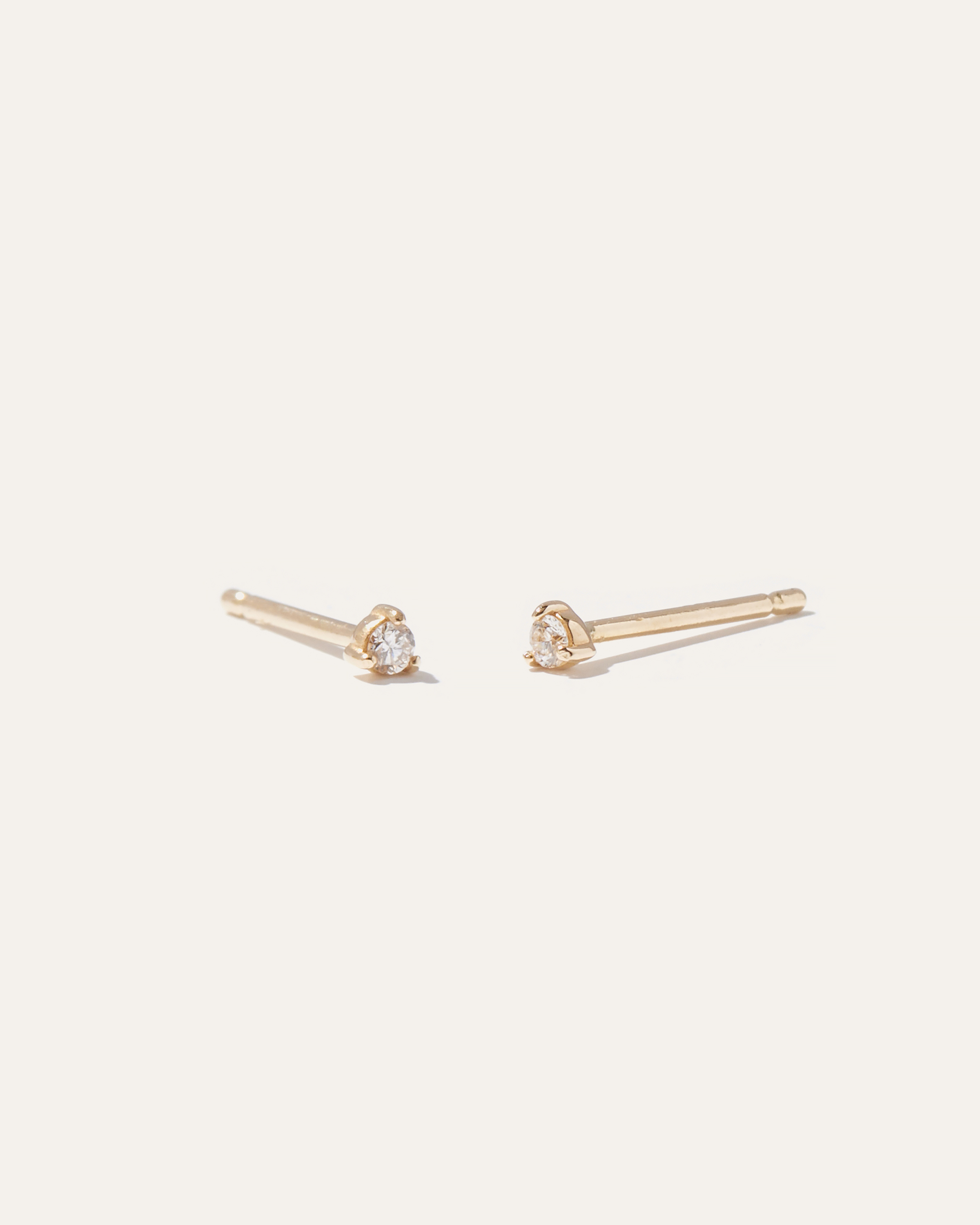 Yellow Gold 14K Gold Diamond Tiny Studs
