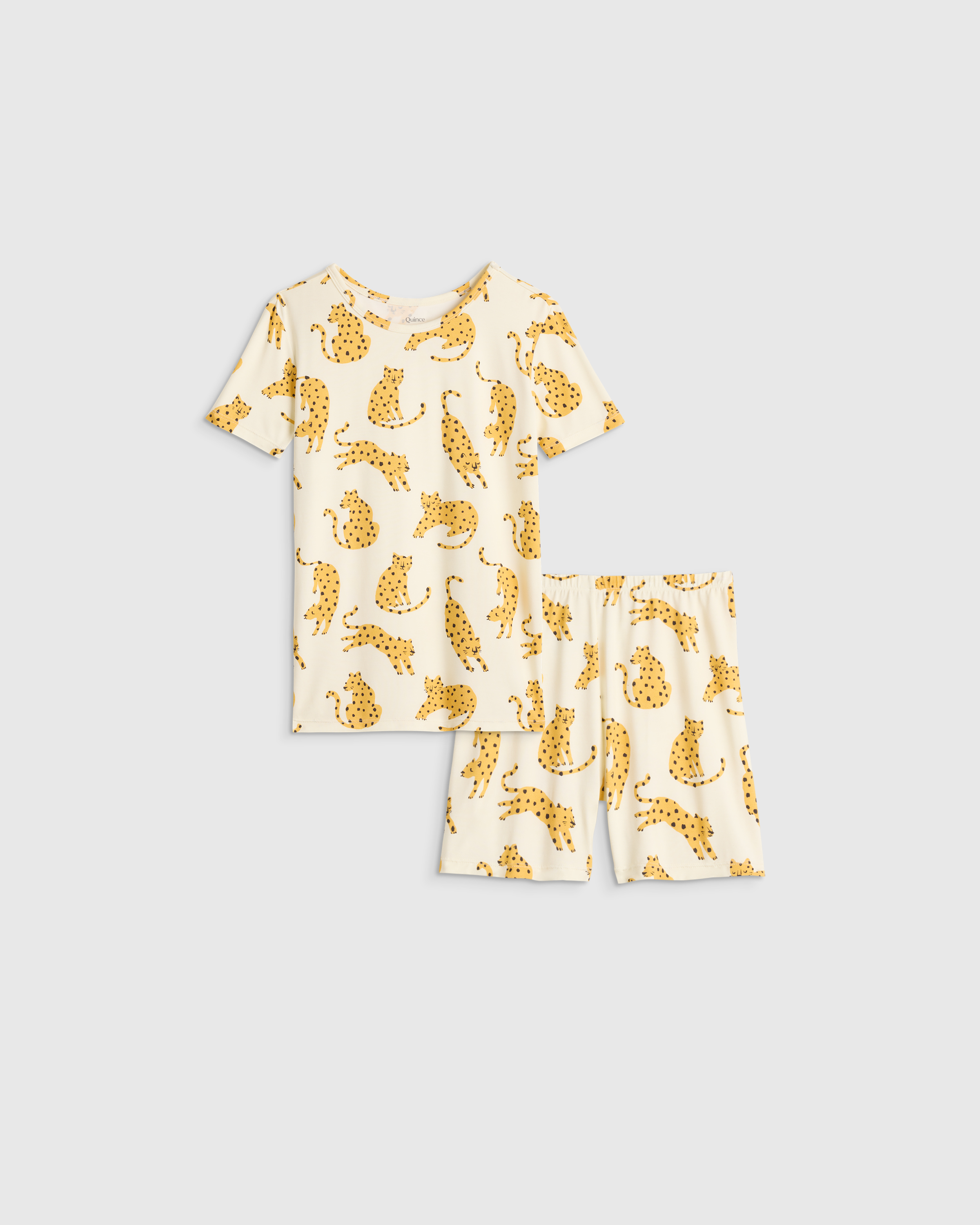 Jungle Cats Bamboo Short Sleeve and Shorts Pajama Set