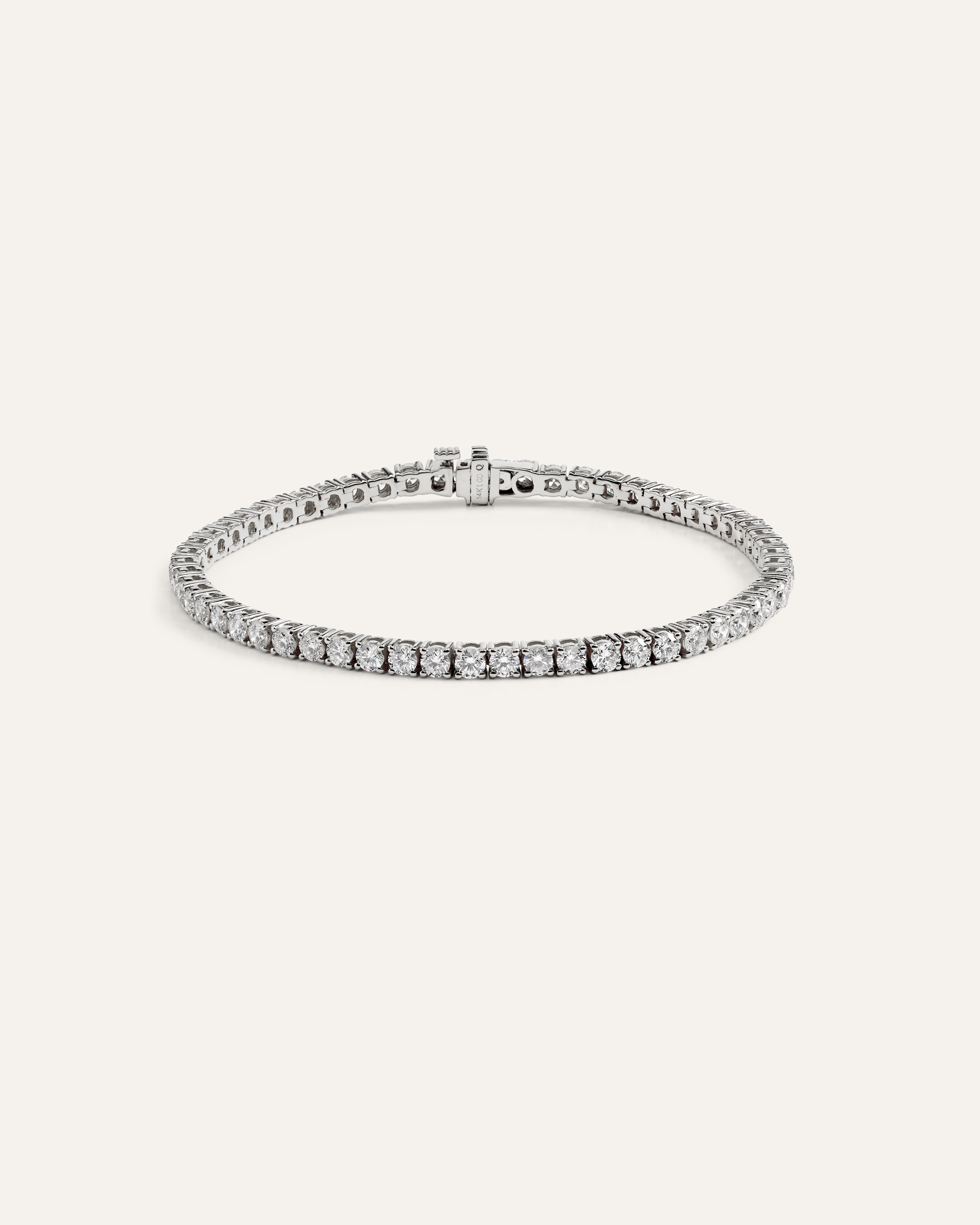White Gold 14K Gold Lab Grown Diamond Tennis Bracelet - 5ctw