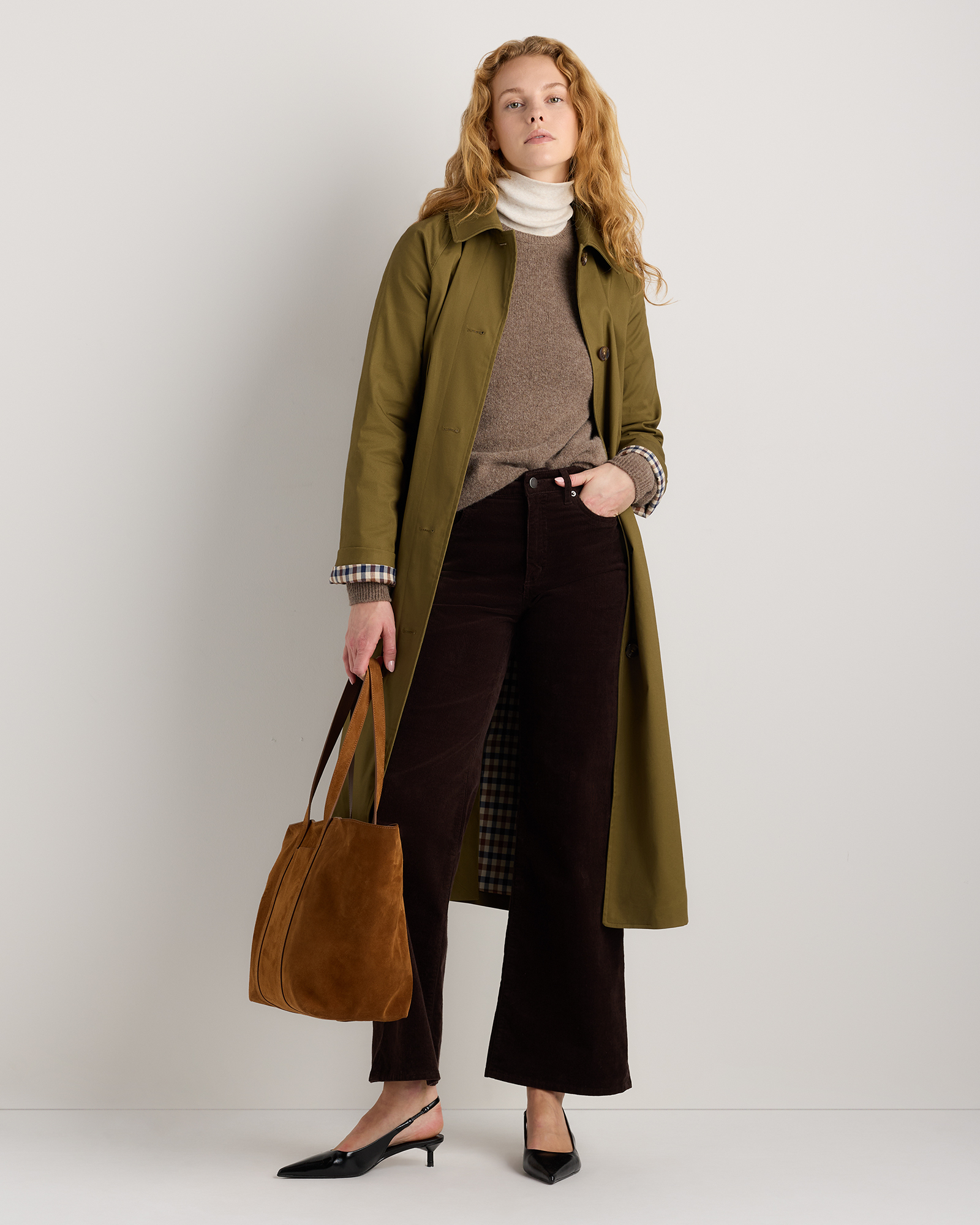 Quince Italian Suede Tote - Thumbnail 2