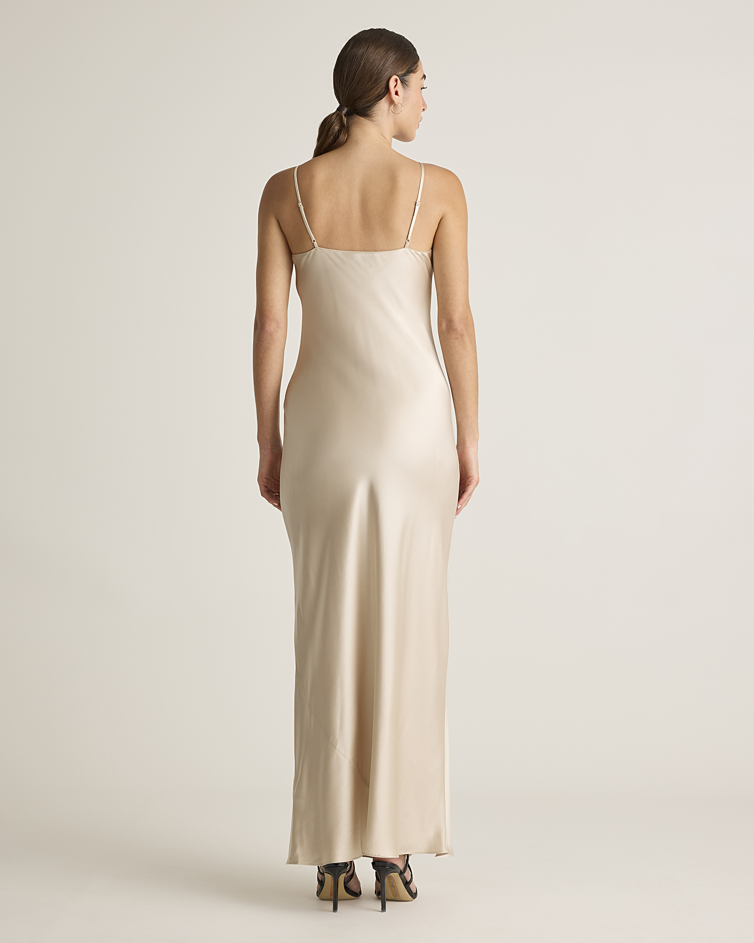 white christmas dresses Dani Slip Dress ~ Champagne Luxe Satin S main image 1