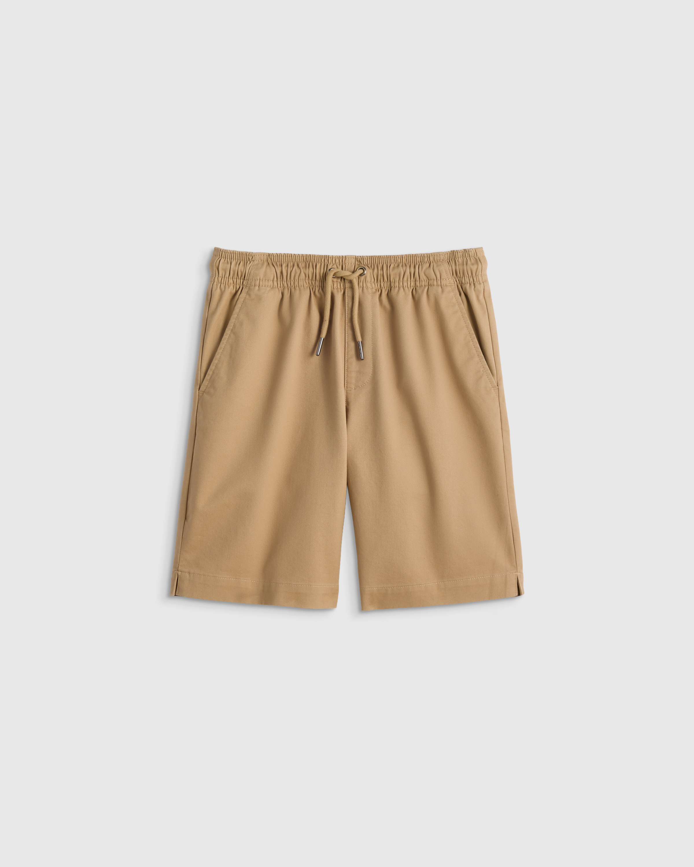 light-khaki Organic Cotton Stretch Pull-On Chino Short 