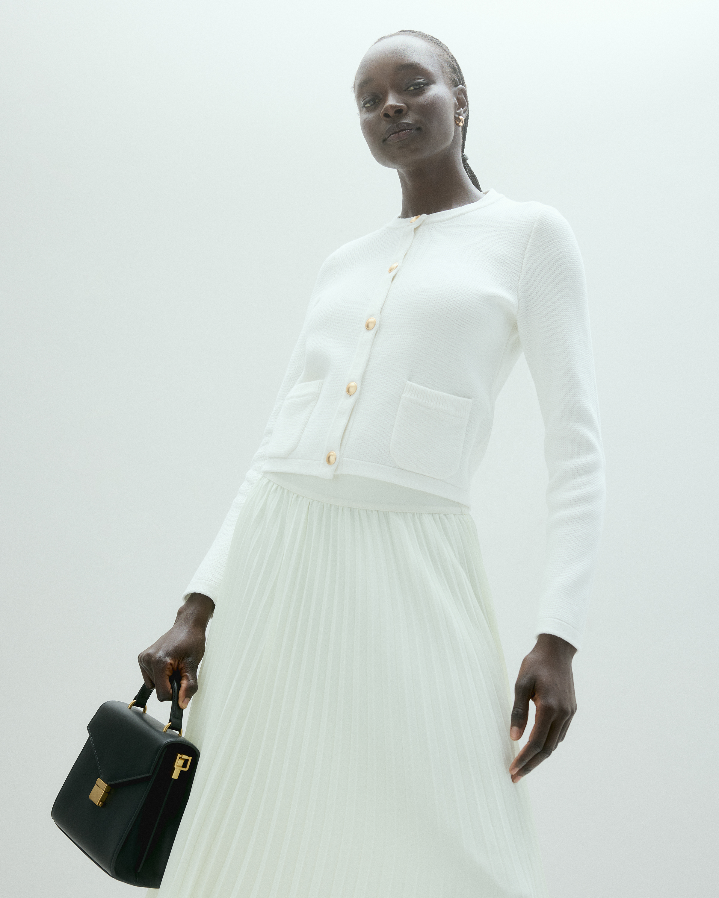 Ivory 100% Organic Cotton Sweater Jacket