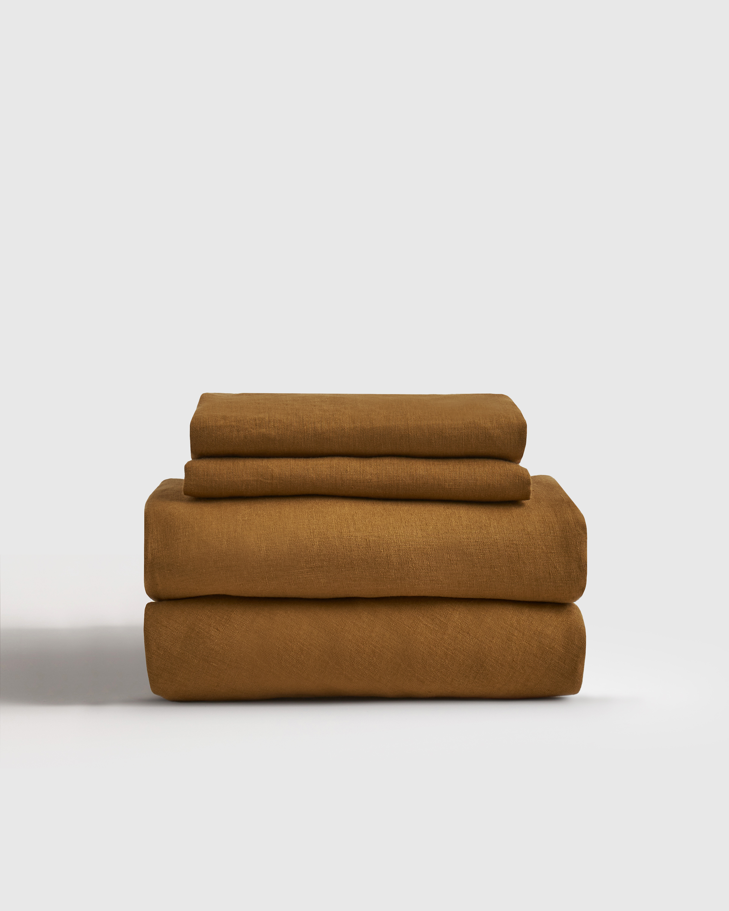 Tobacco European Linen Sheet Set