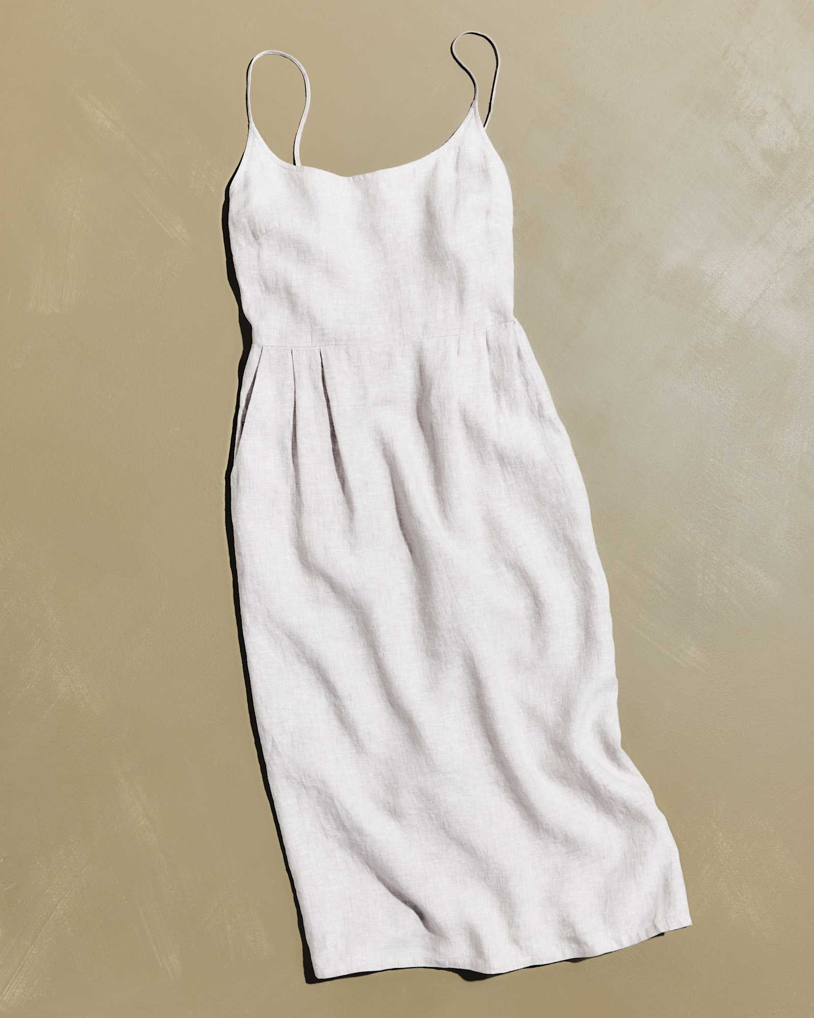 european linen scoop neck midi dress Quince Women's European Linen Scoop Neck Midi Dress, Medium Size, Deep Navy
