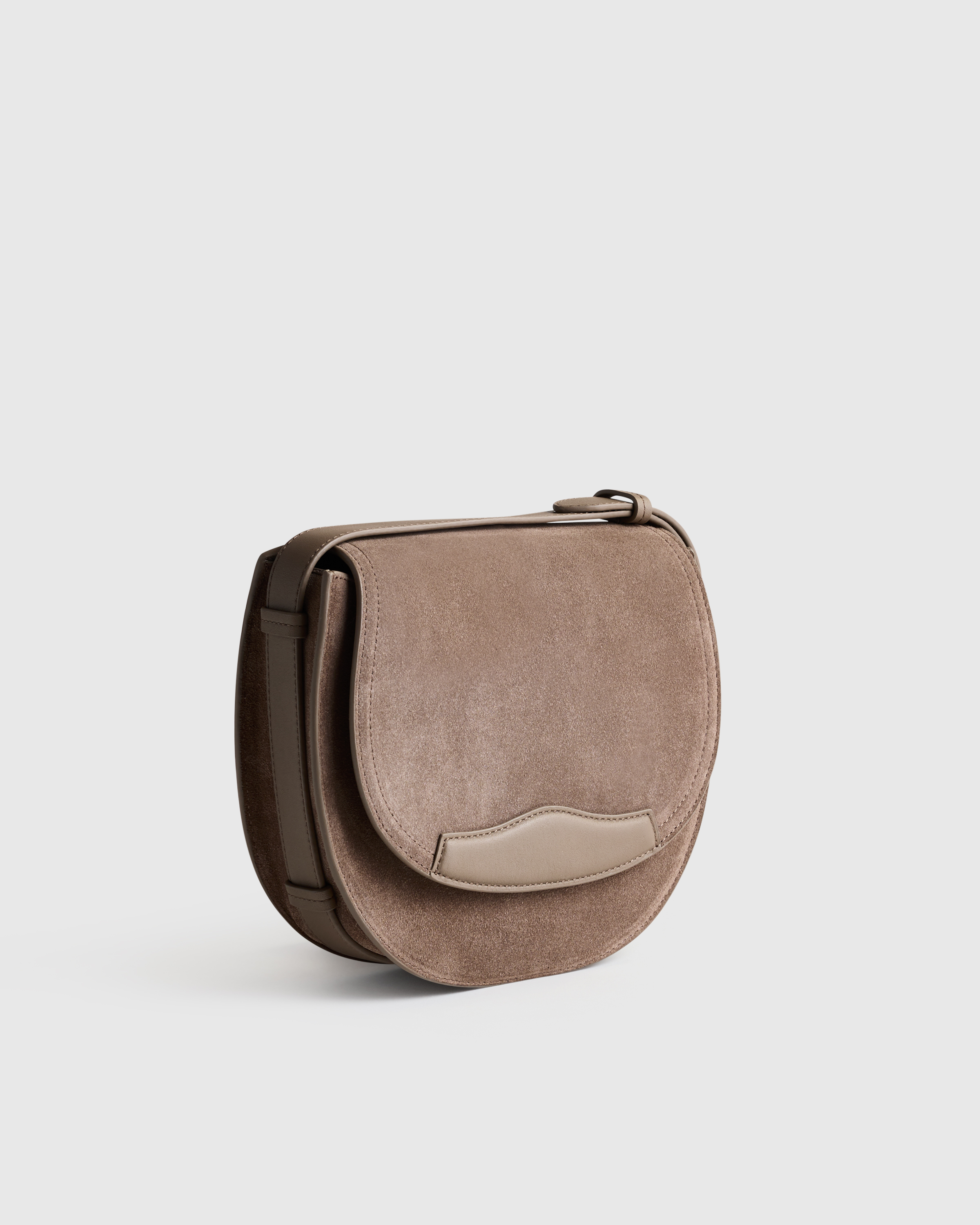 Italian Suede Saddle Bag - Thumbnail 4