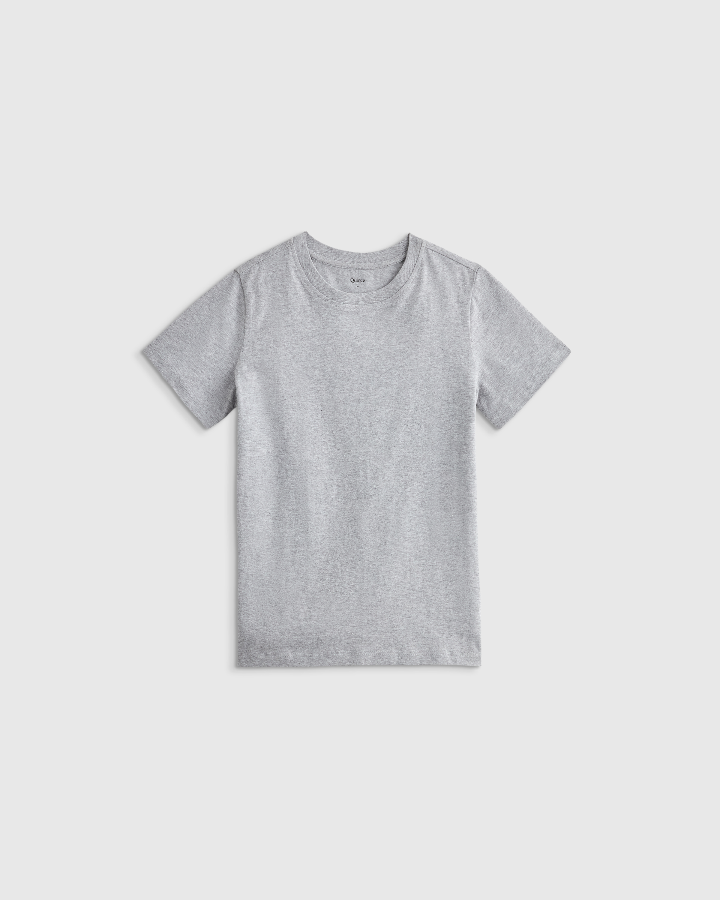 heather-grey 100% Organic Cotton Jersey Short Sleeve Tee 