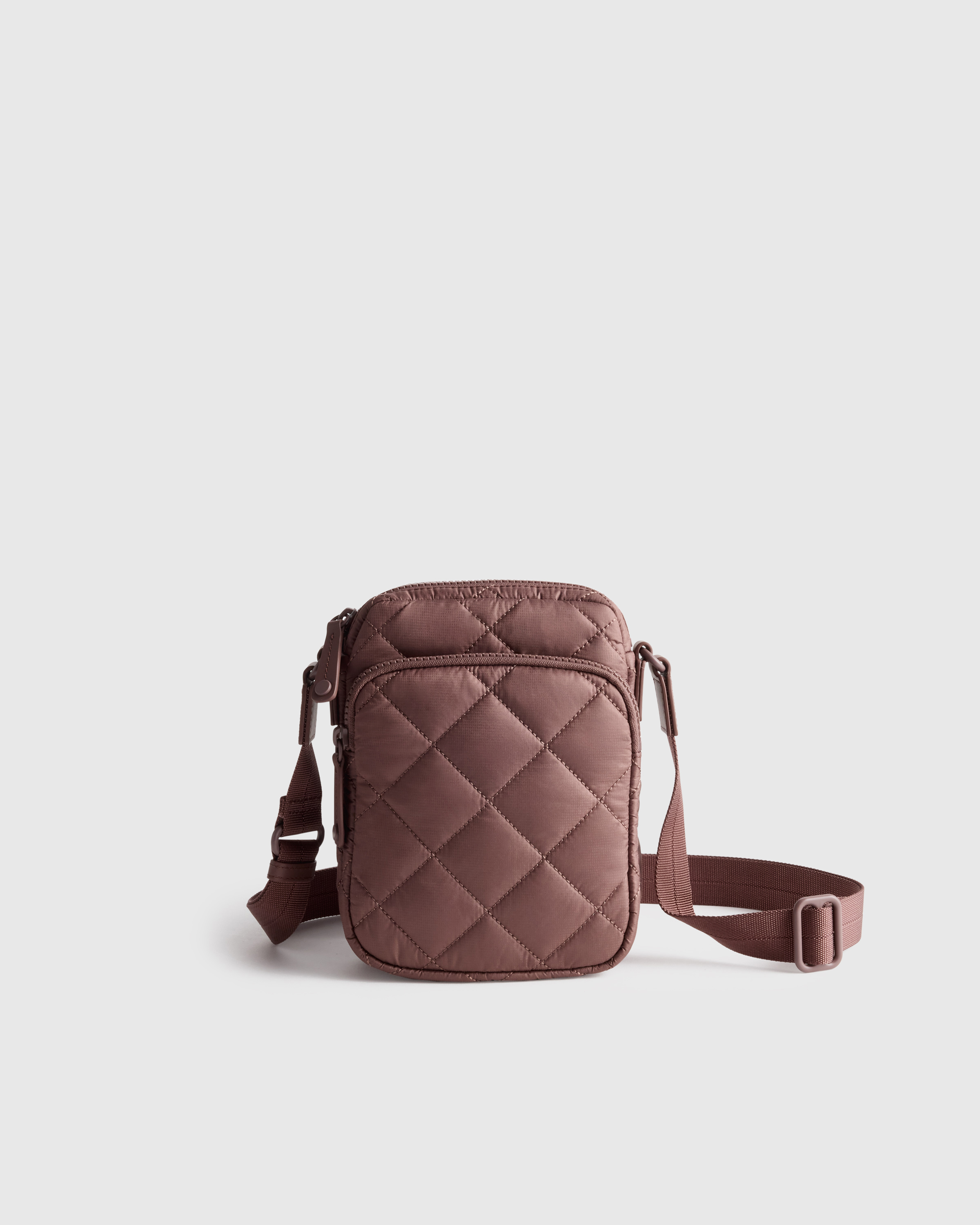 Taupe Brown Transit Quilted Phone Crossbody
