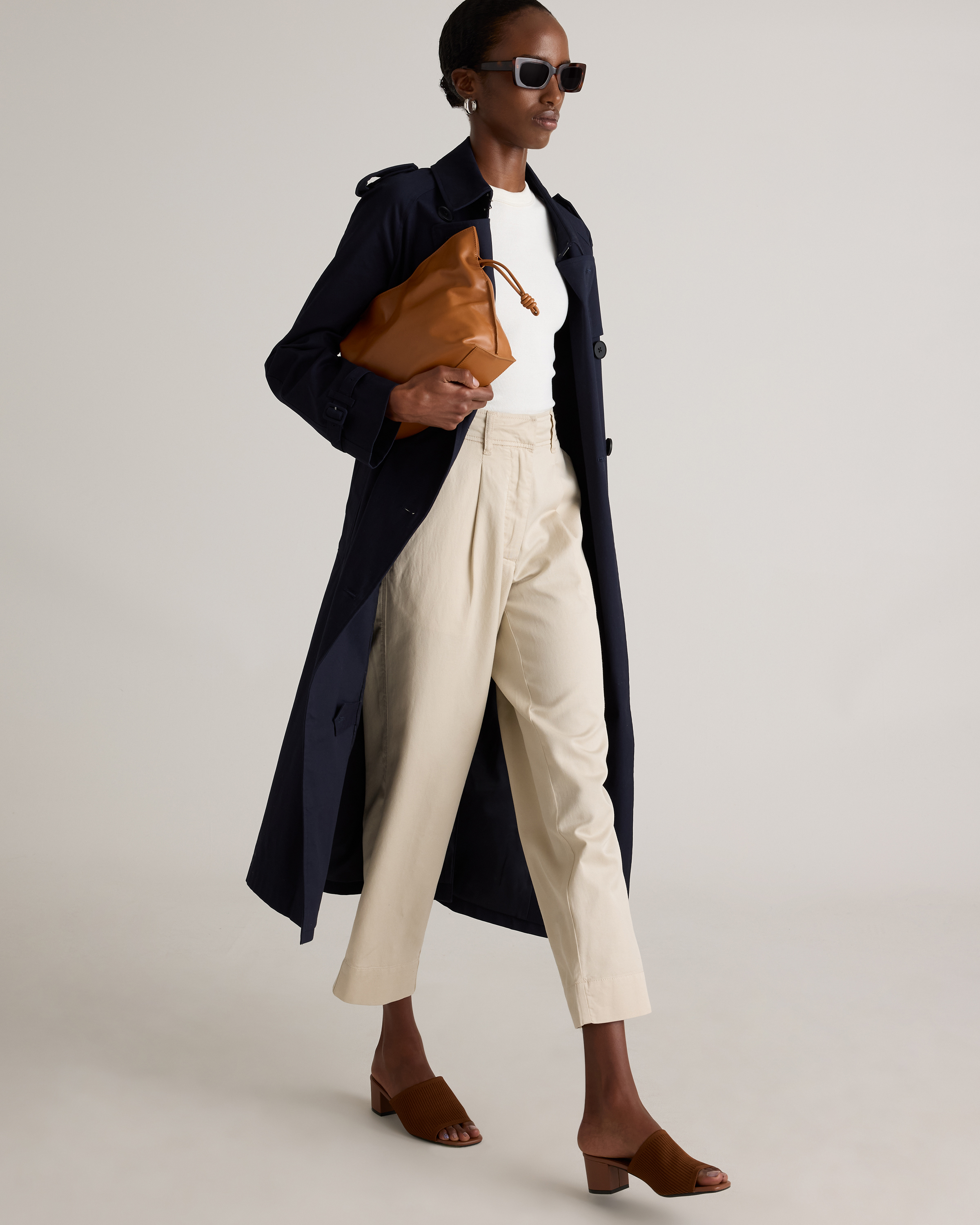 Drapey Twill Tapered Trouser