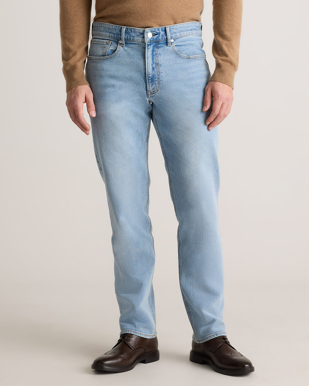 Warren Stretch Straight Jeans in Arctic Blue