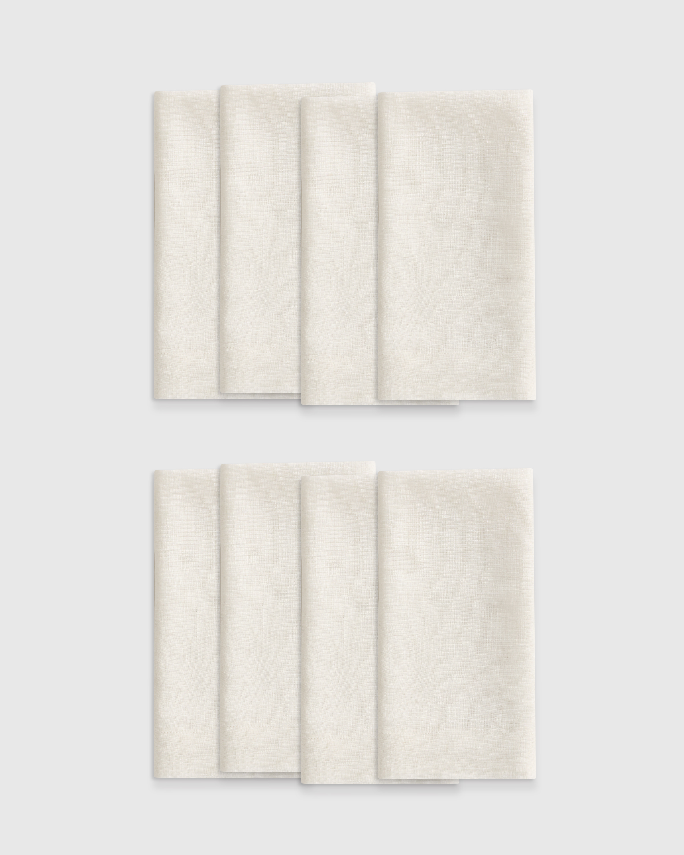 Ivory European Linen Wide-Hem Napkins (Set of 8)