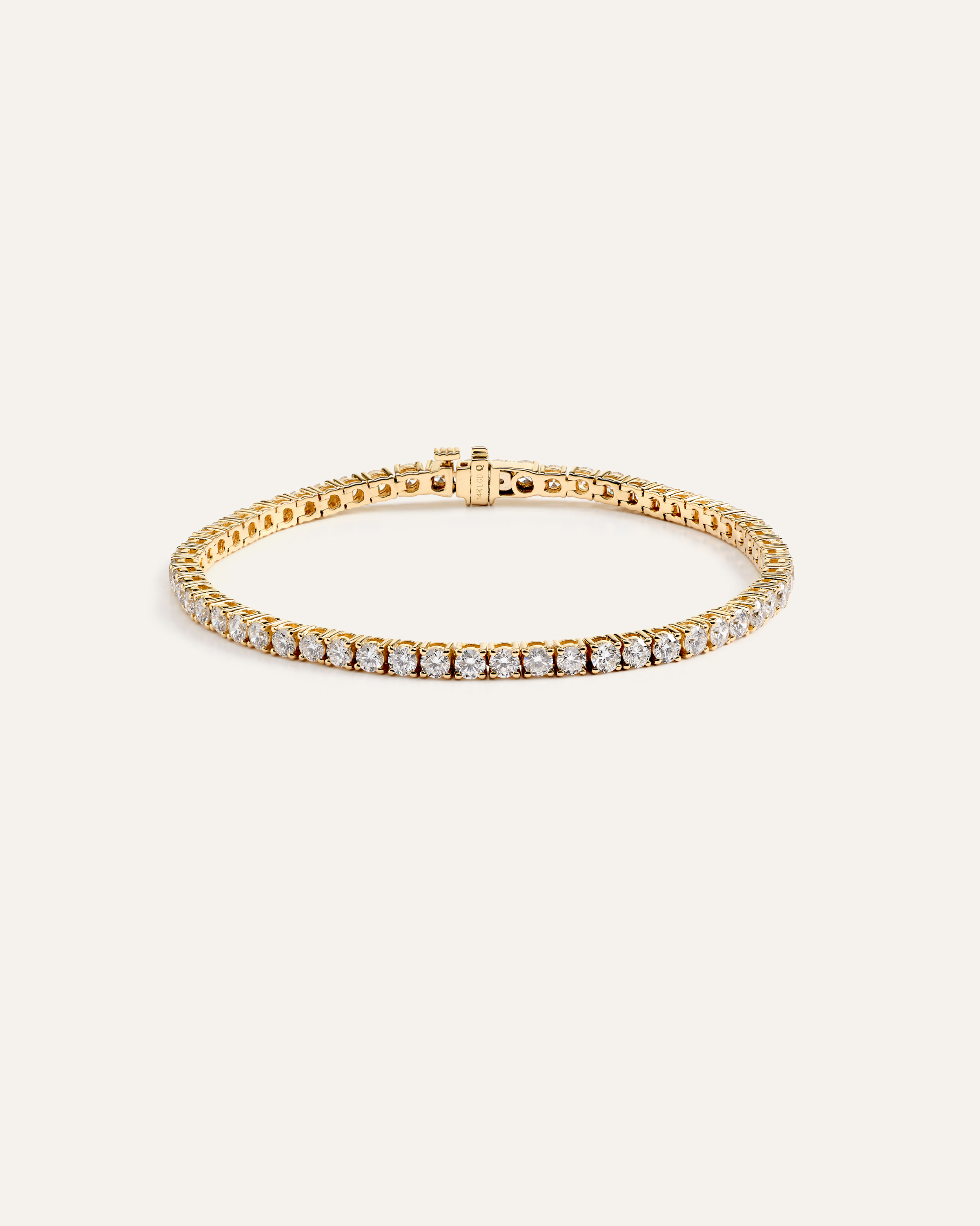 Yellow Gold 14K Gold Lab Grown Diamond Tennis Bracelet - 5ctw