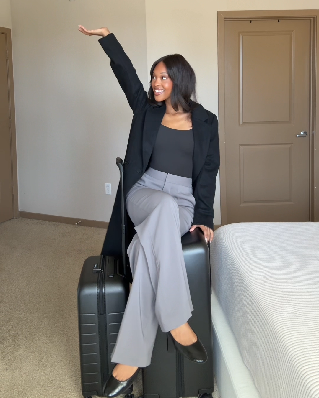 Small Carry-On & Large Check-In Suitcase Set in Navy